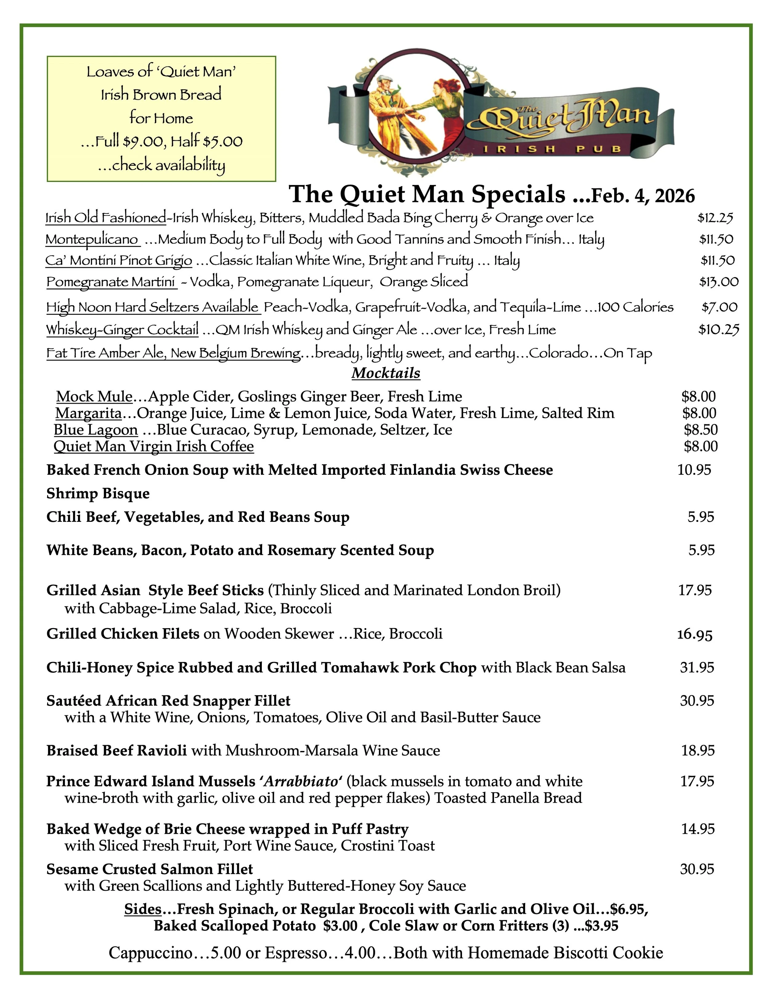 Daily Specials
