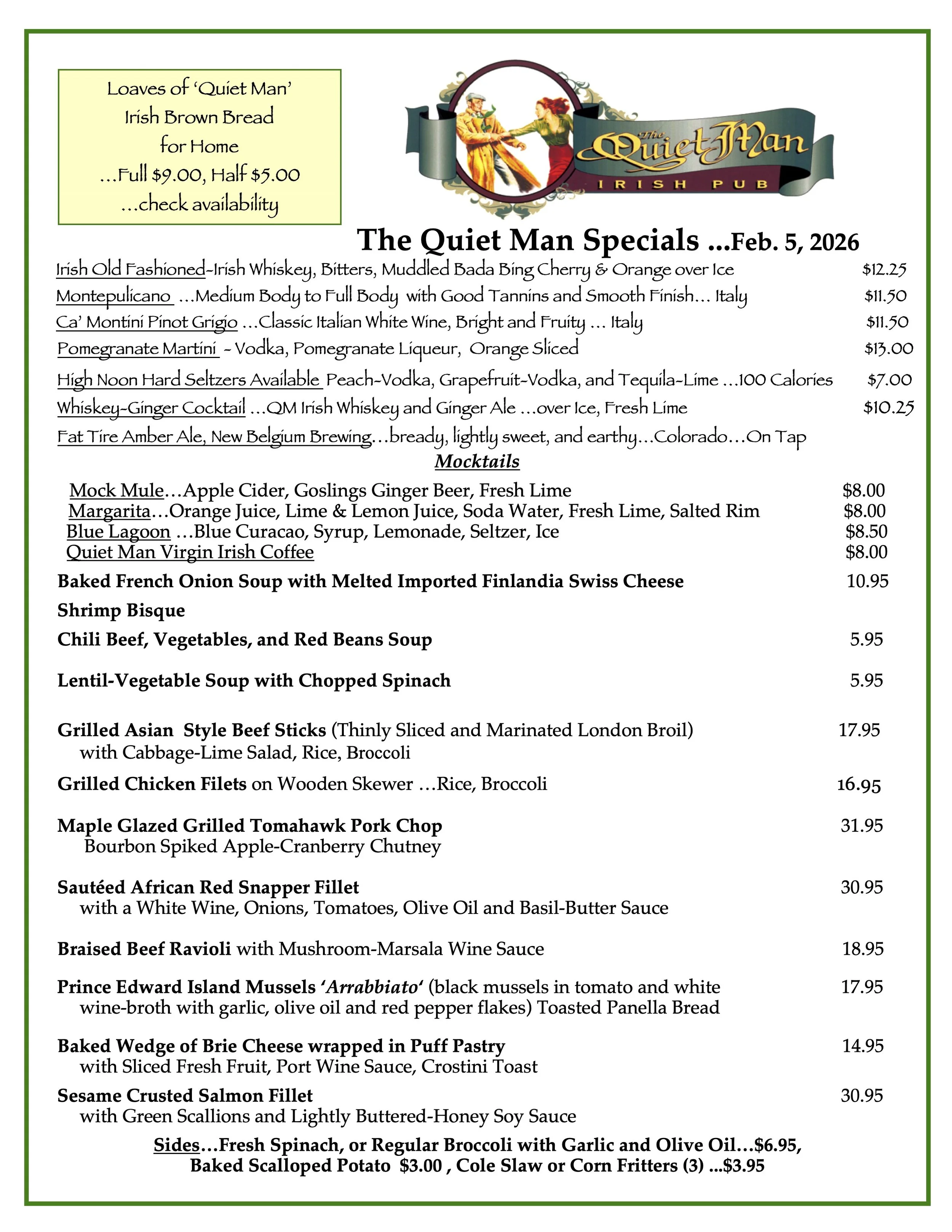 Daily Specials