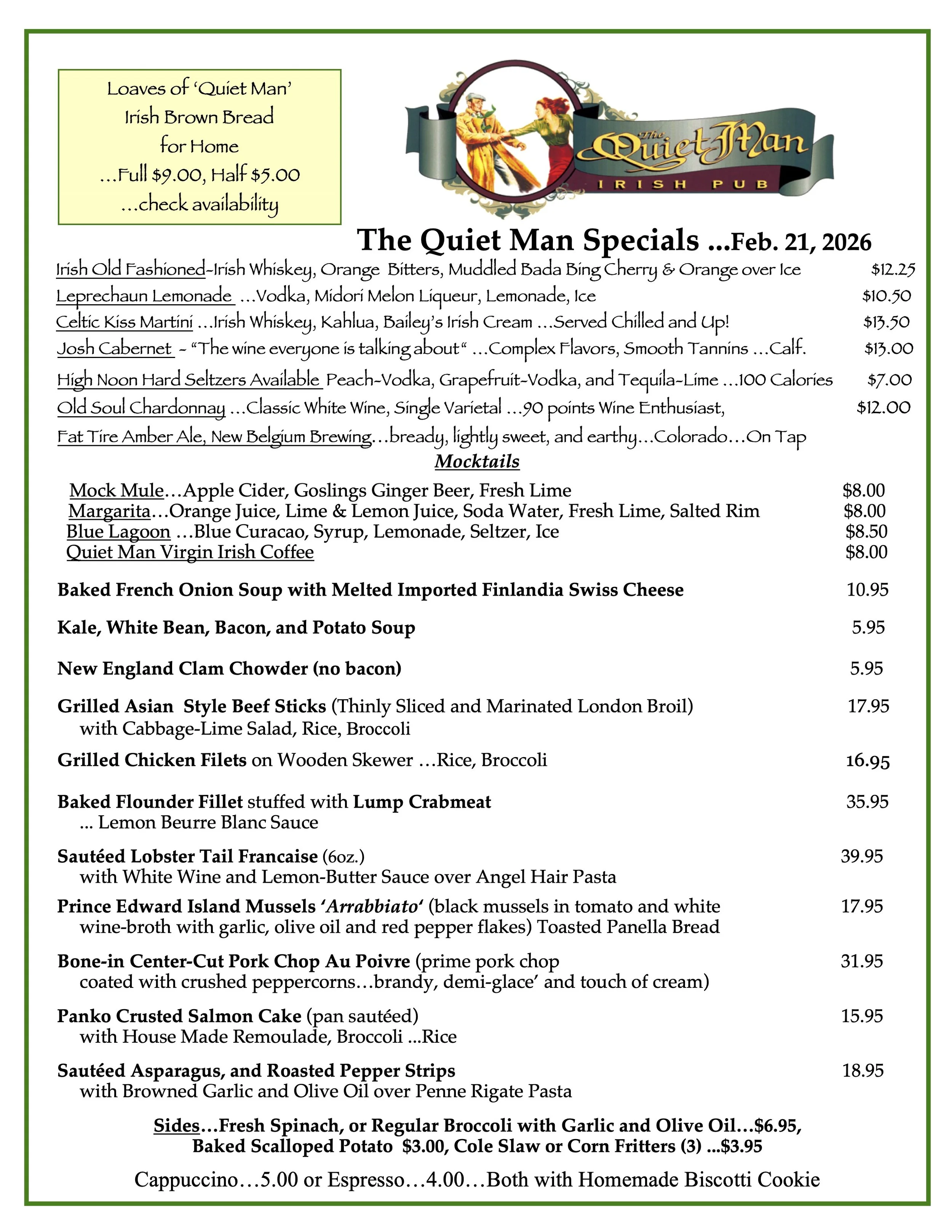 Daily Specials