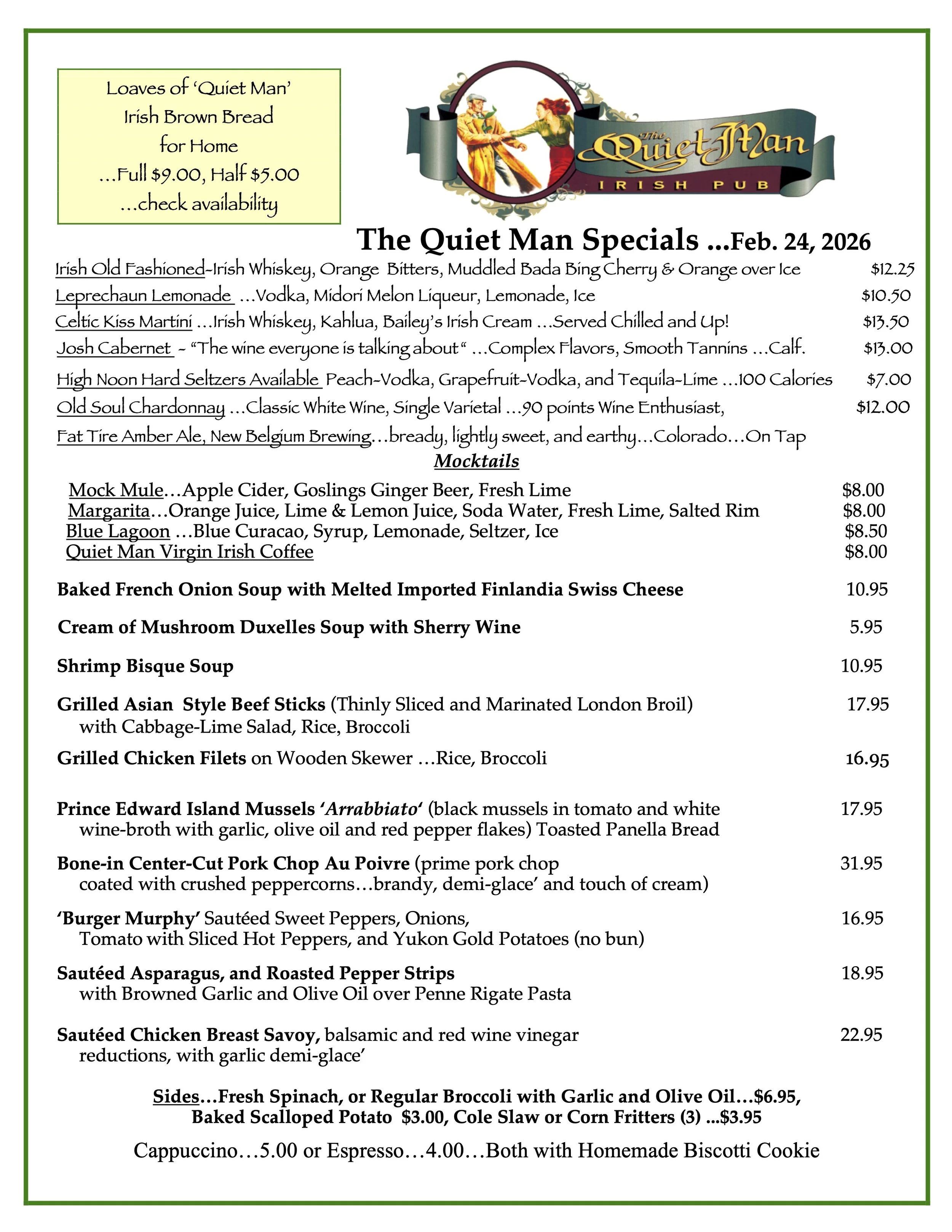Daily Specials