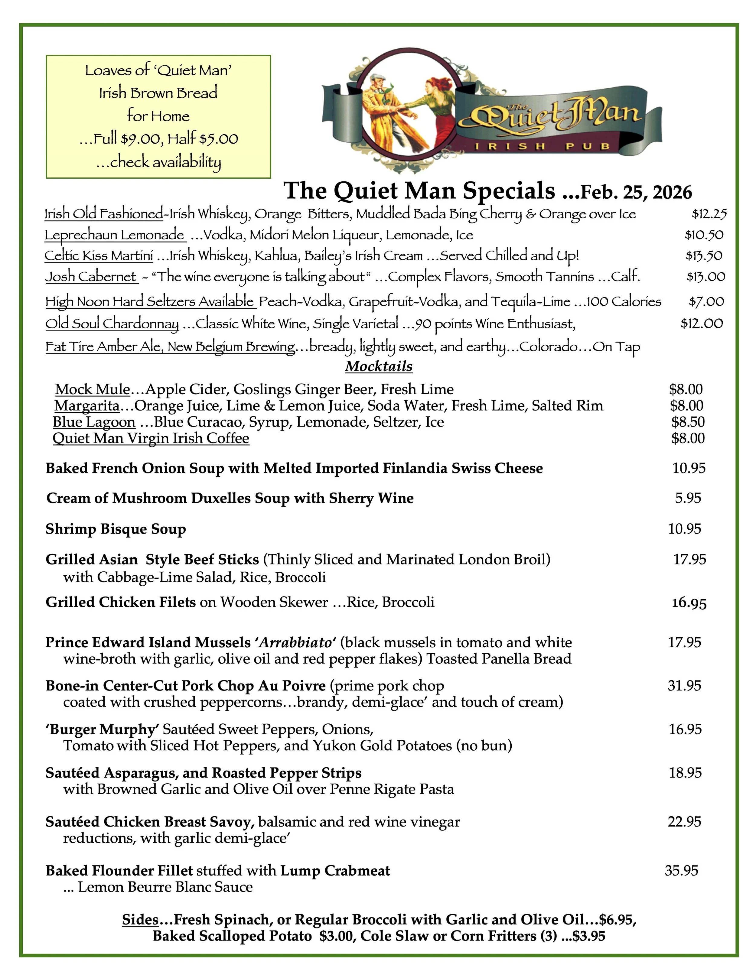 Daily Specials