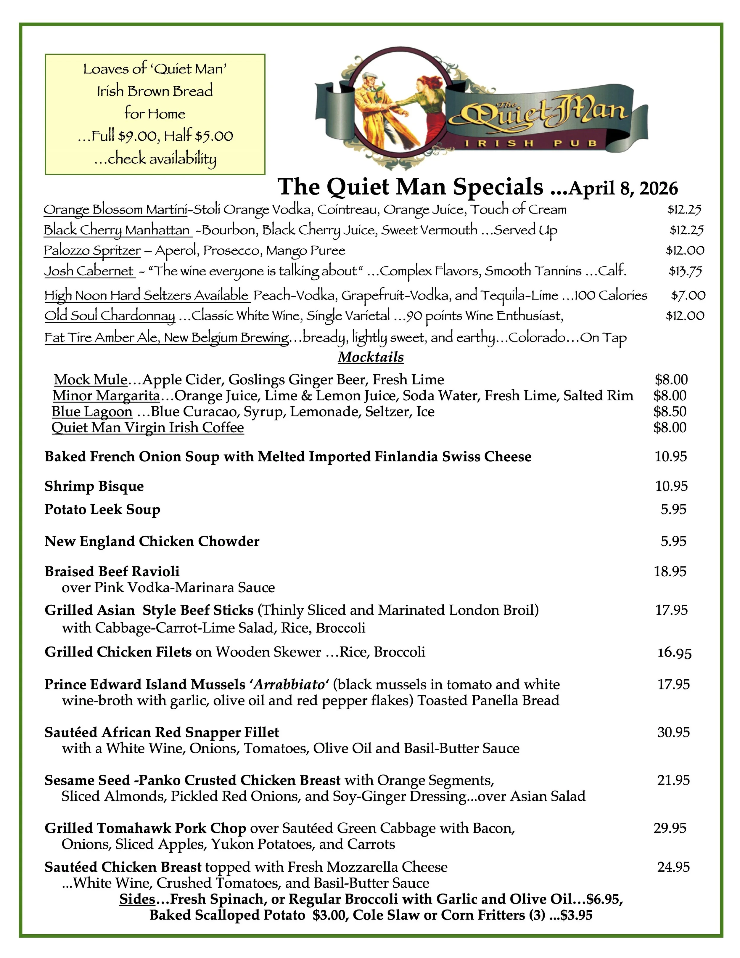 Daily Specials