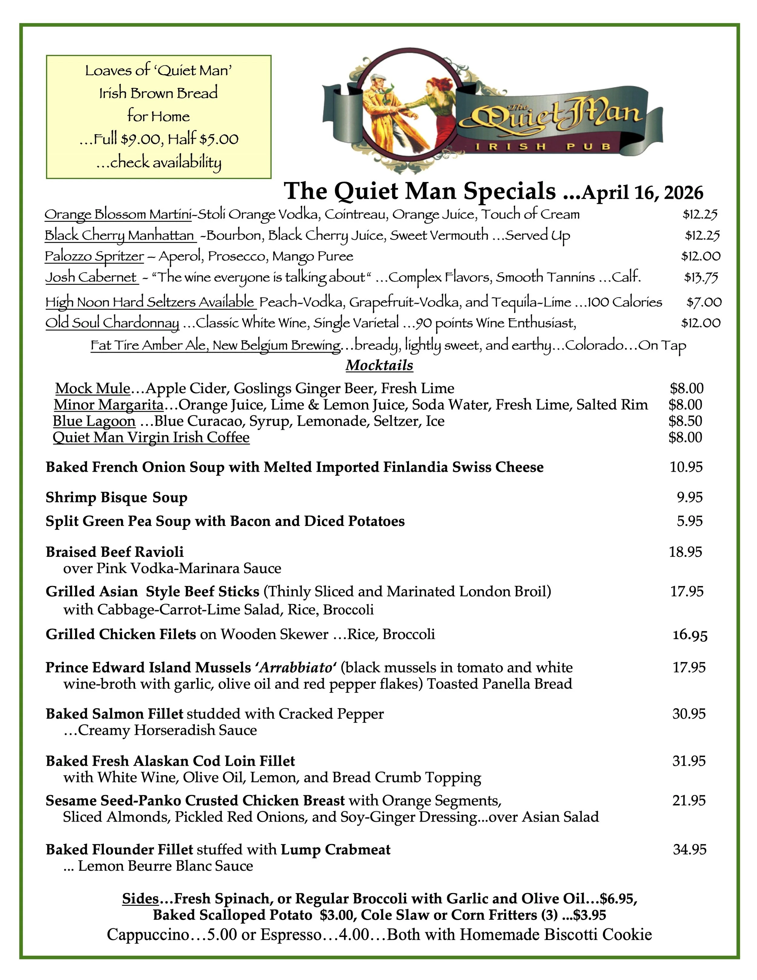 Daily Specials