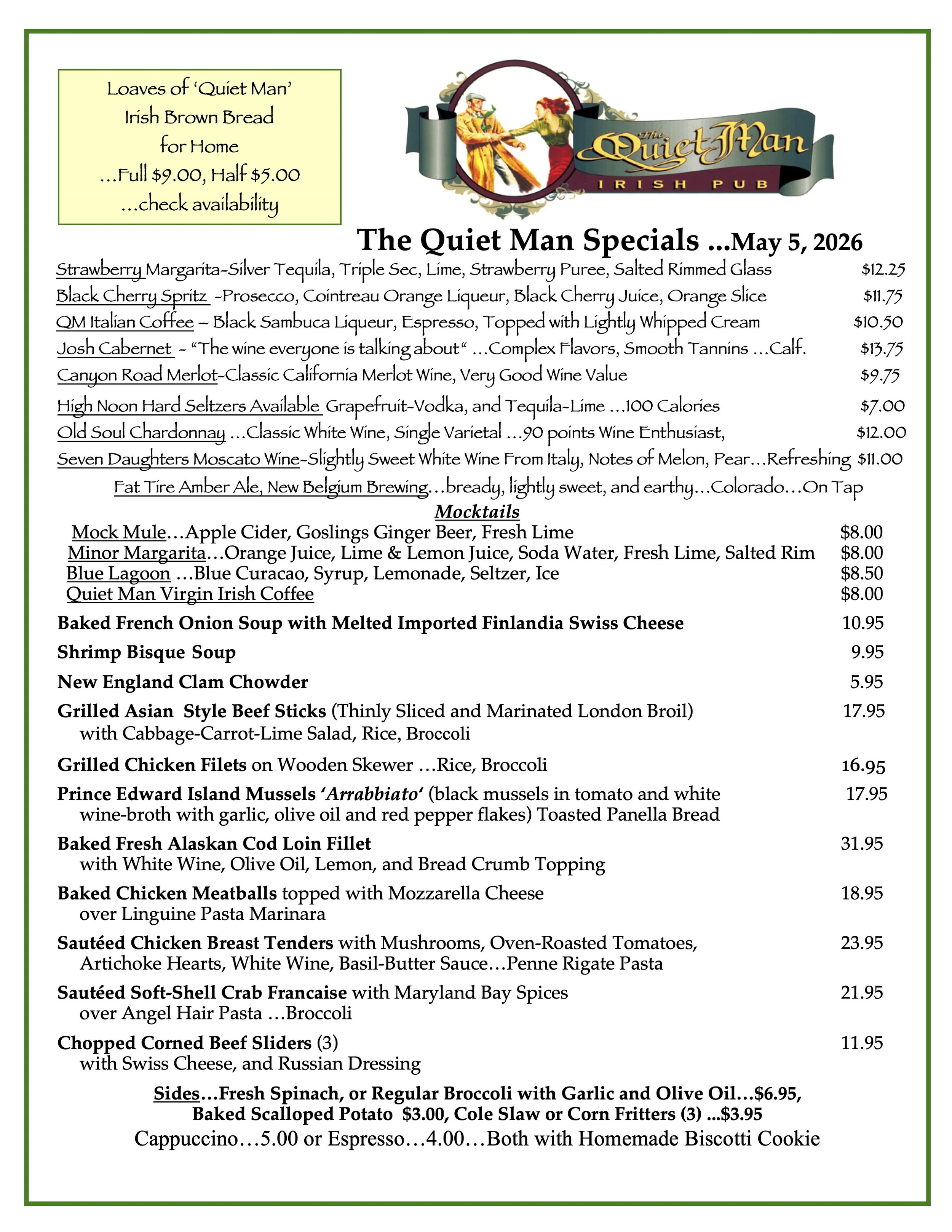 Daily Specials