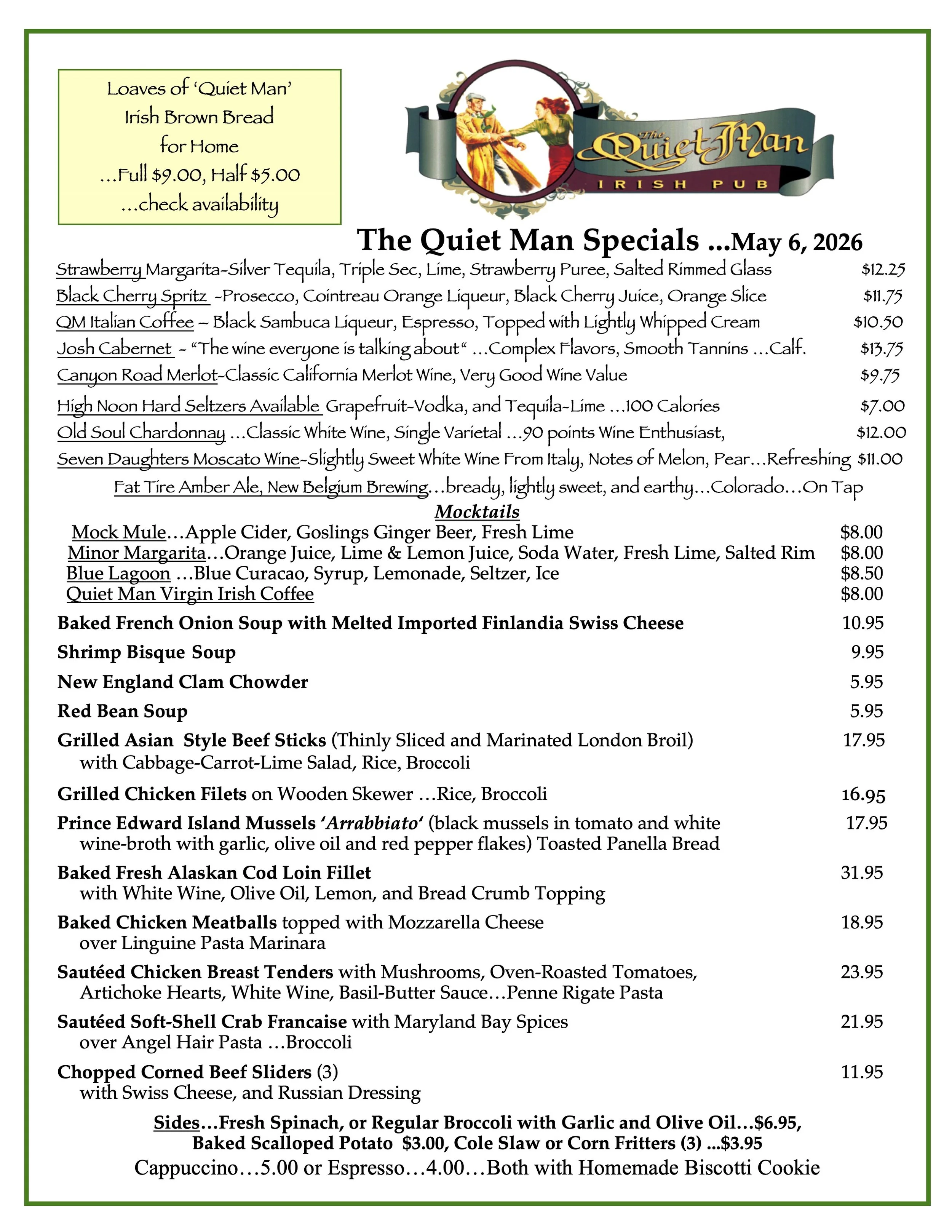 Daily Specials