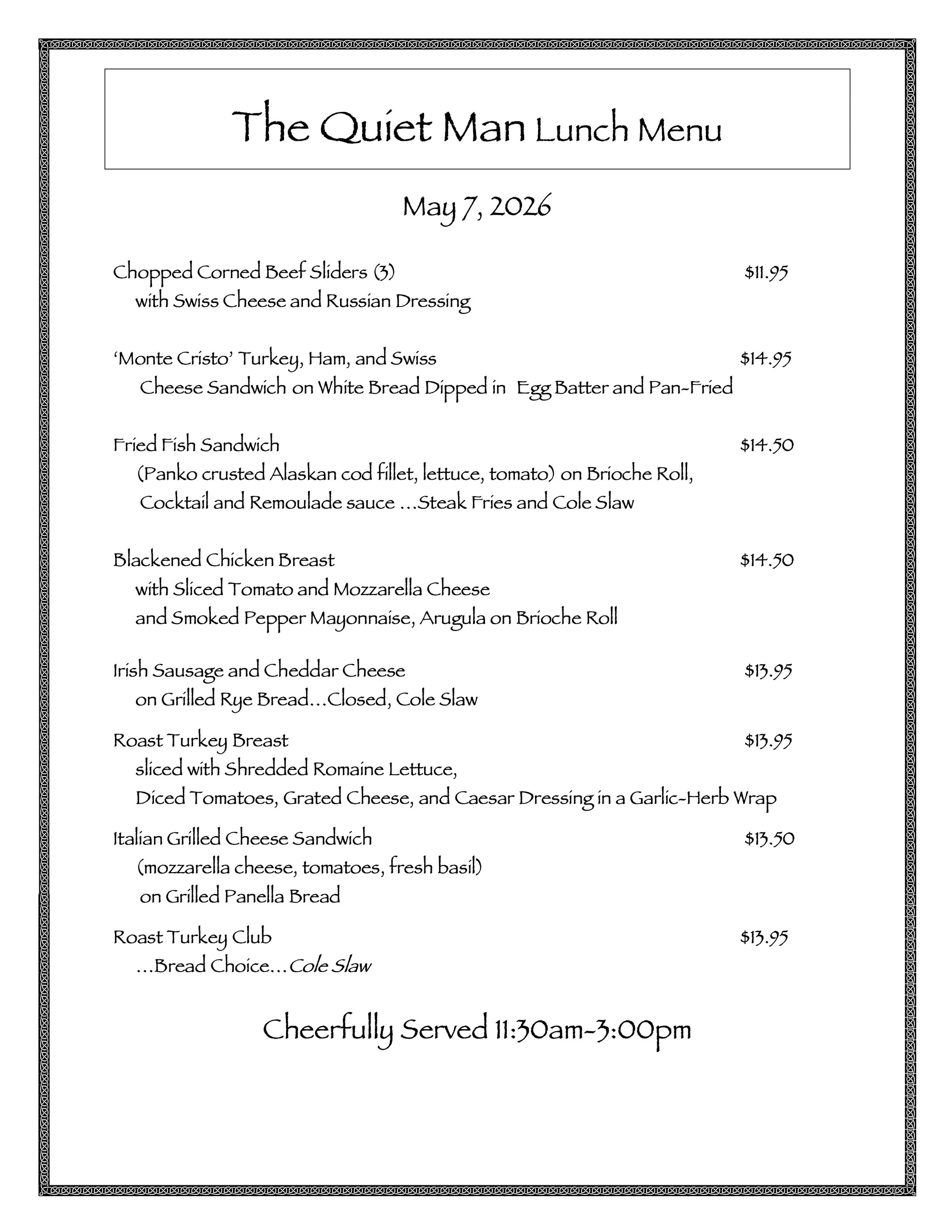 Lunch Specials