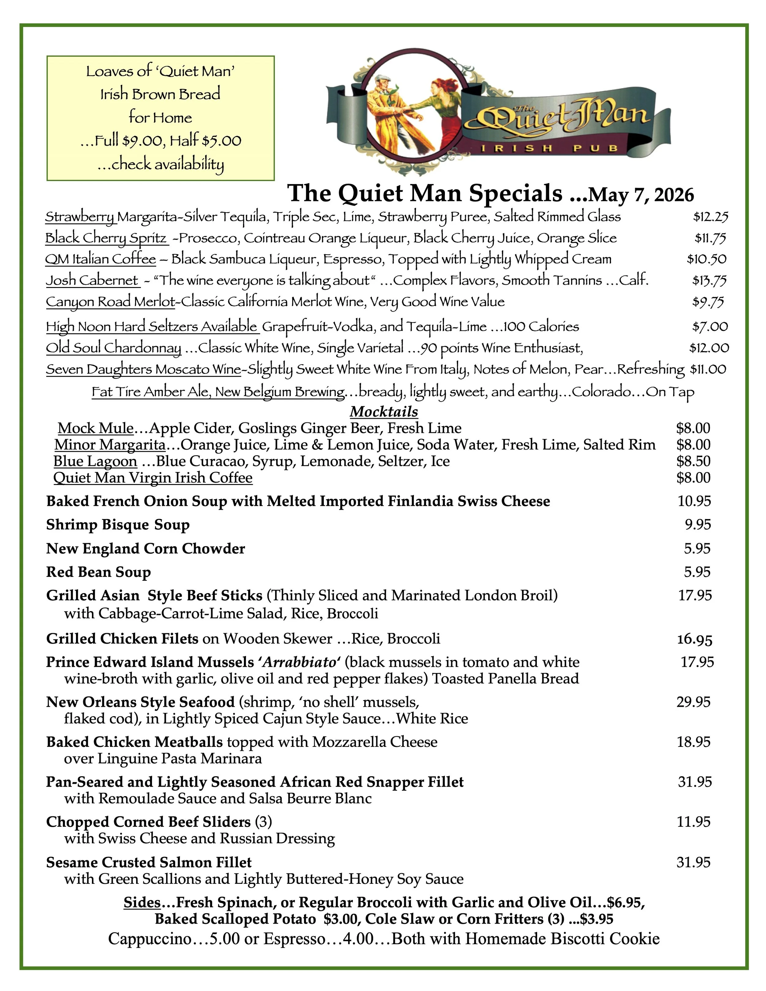 Daily Specials