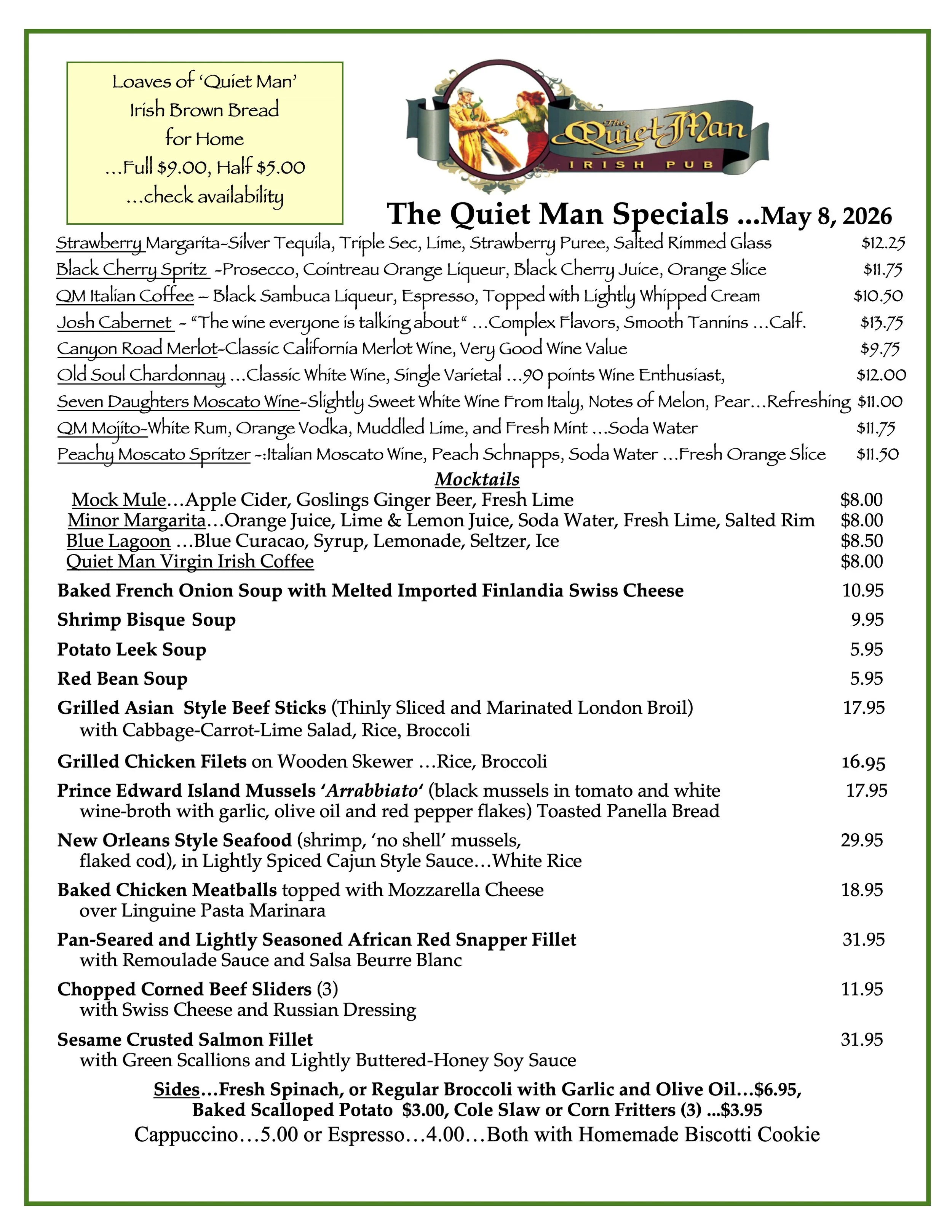 Daily Specials