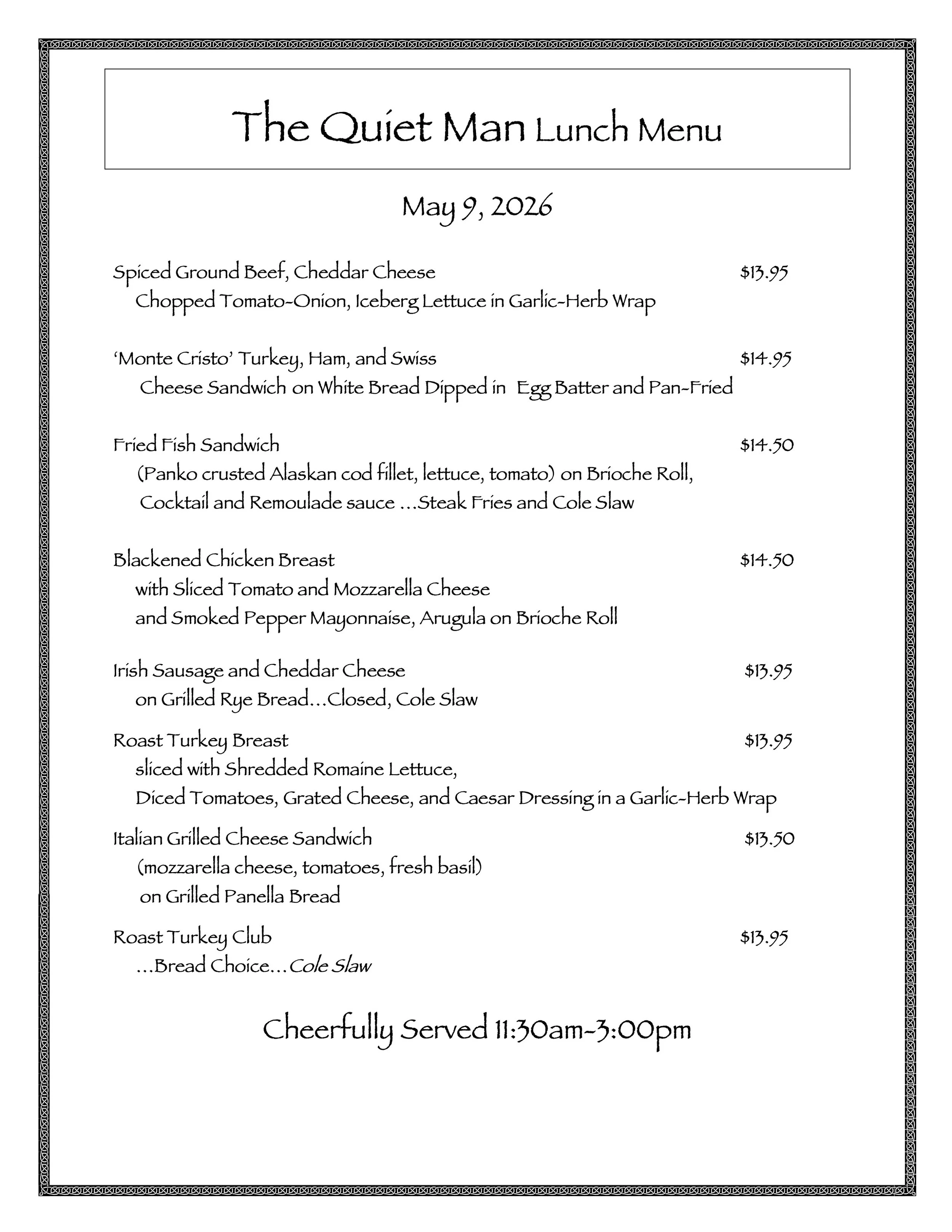 Lunch Specials