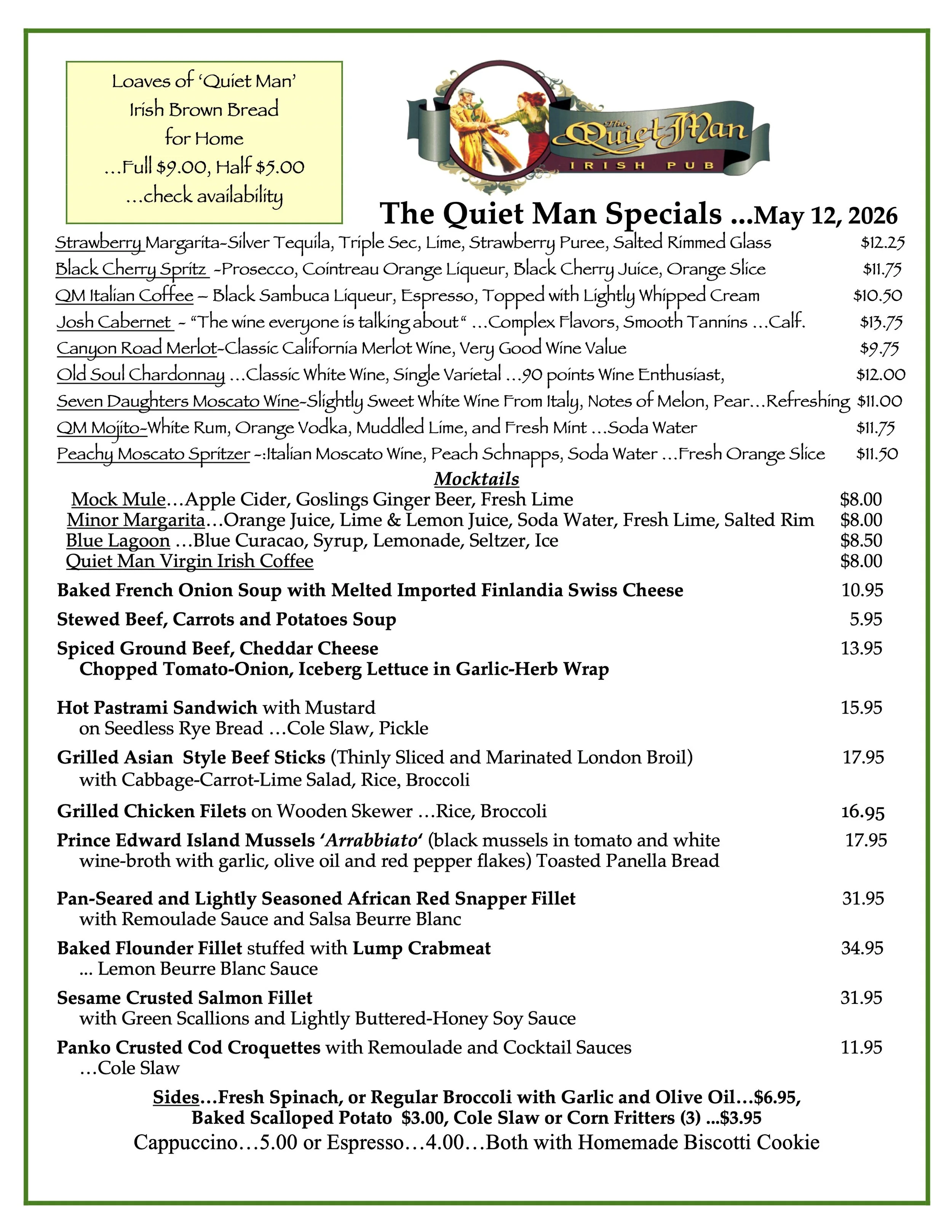 Daily Specials