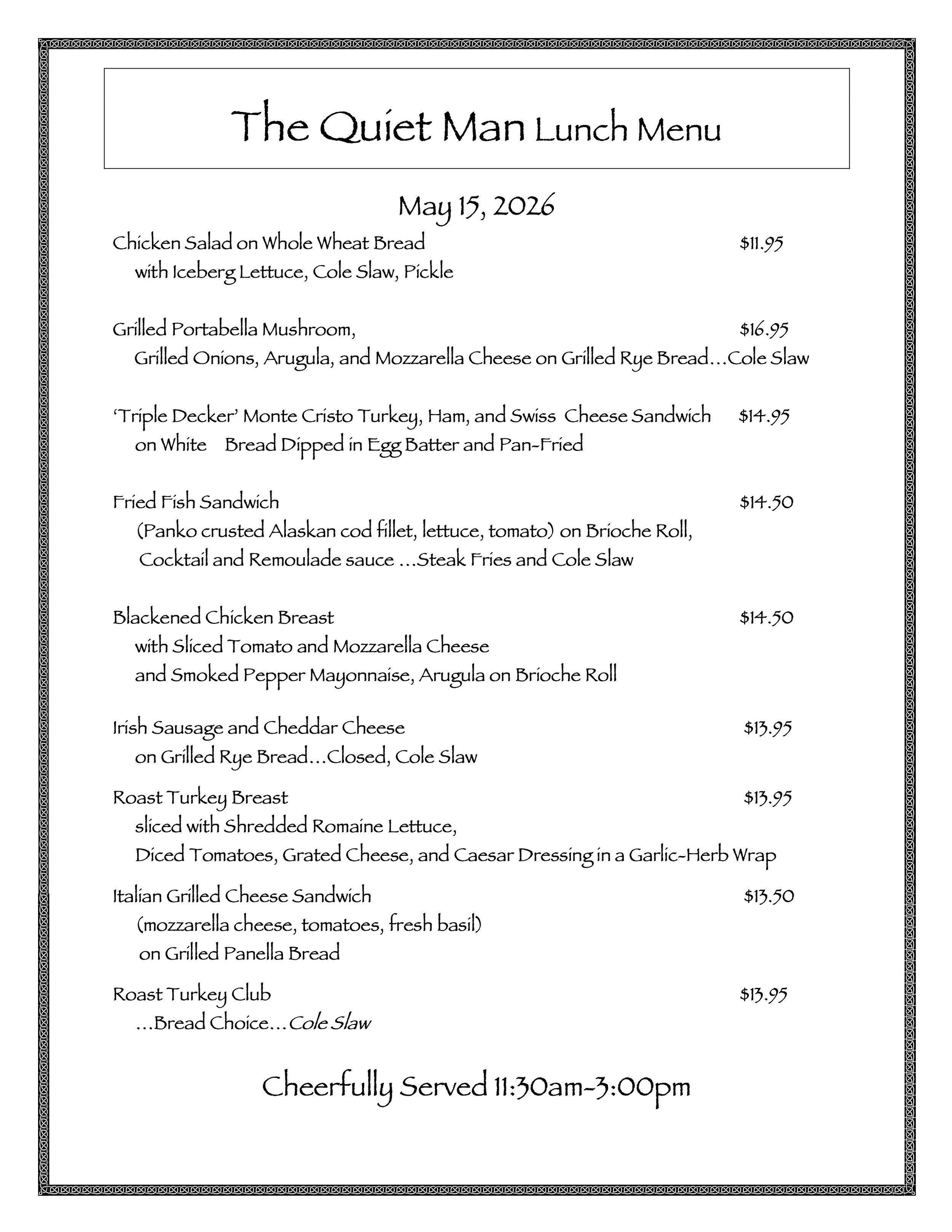 Lunch Specials