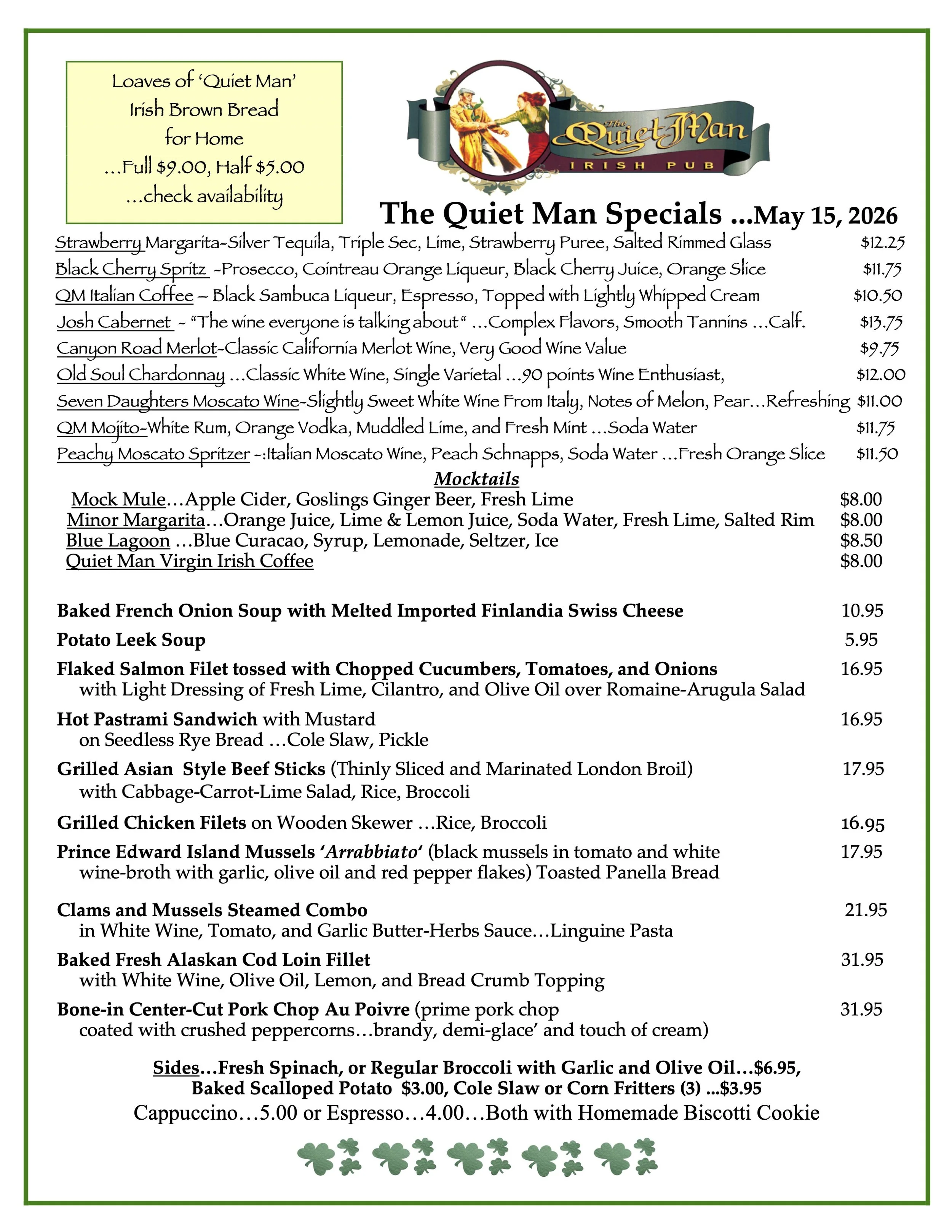Daily Specials