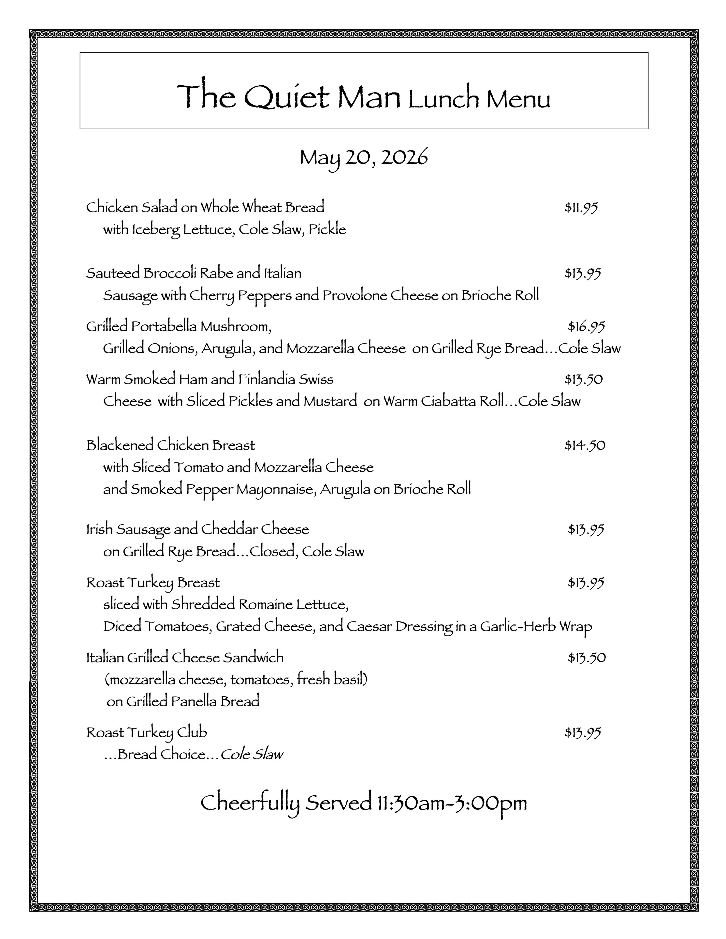 Lunch Specials