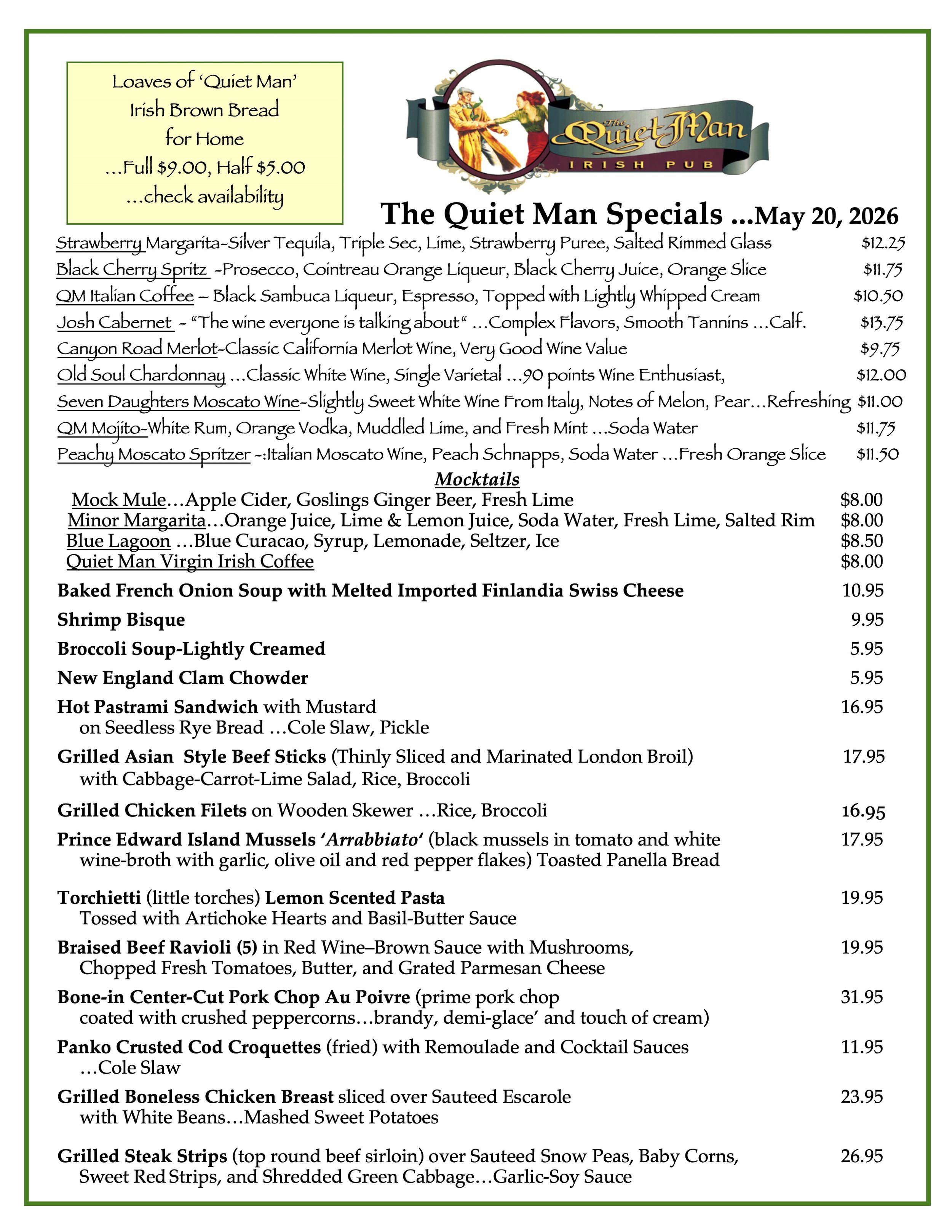 Daily Specials