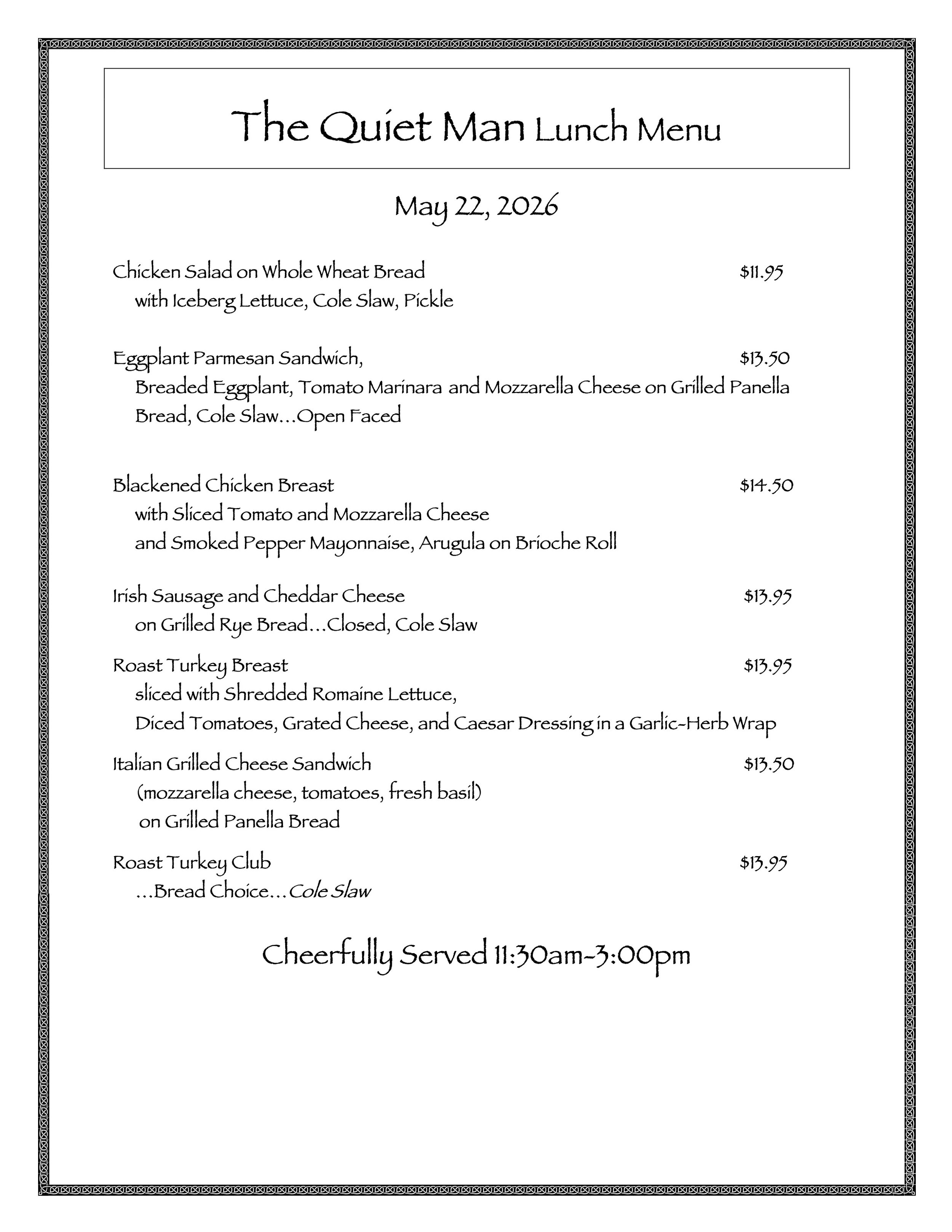 Lunch Specials