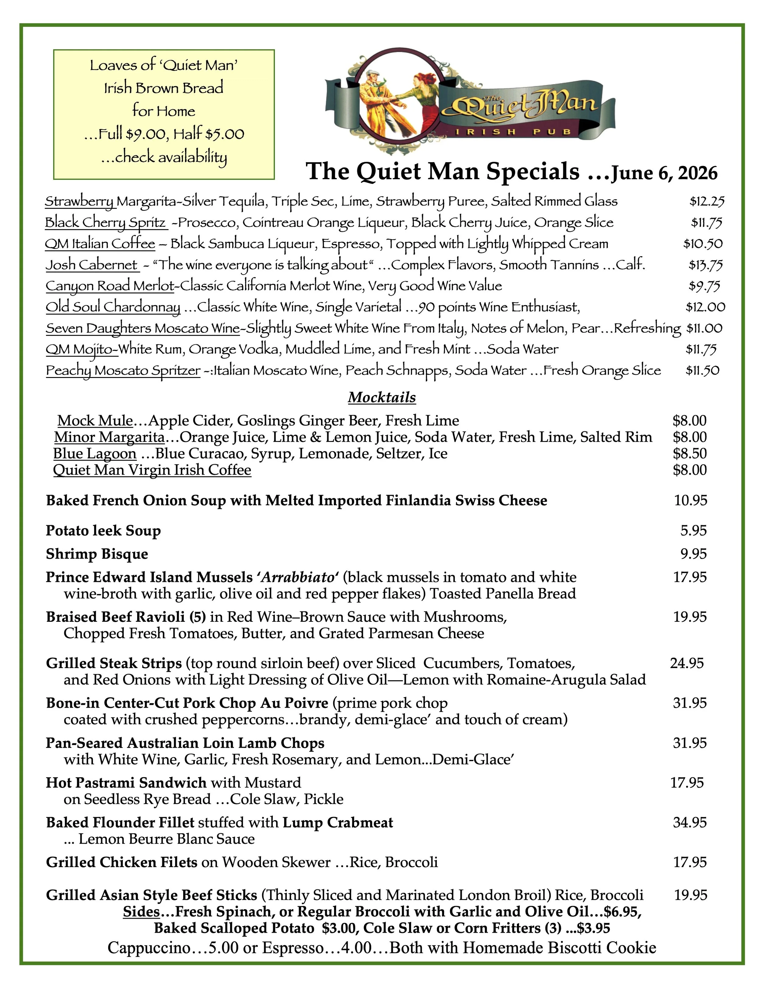 Daily Specials