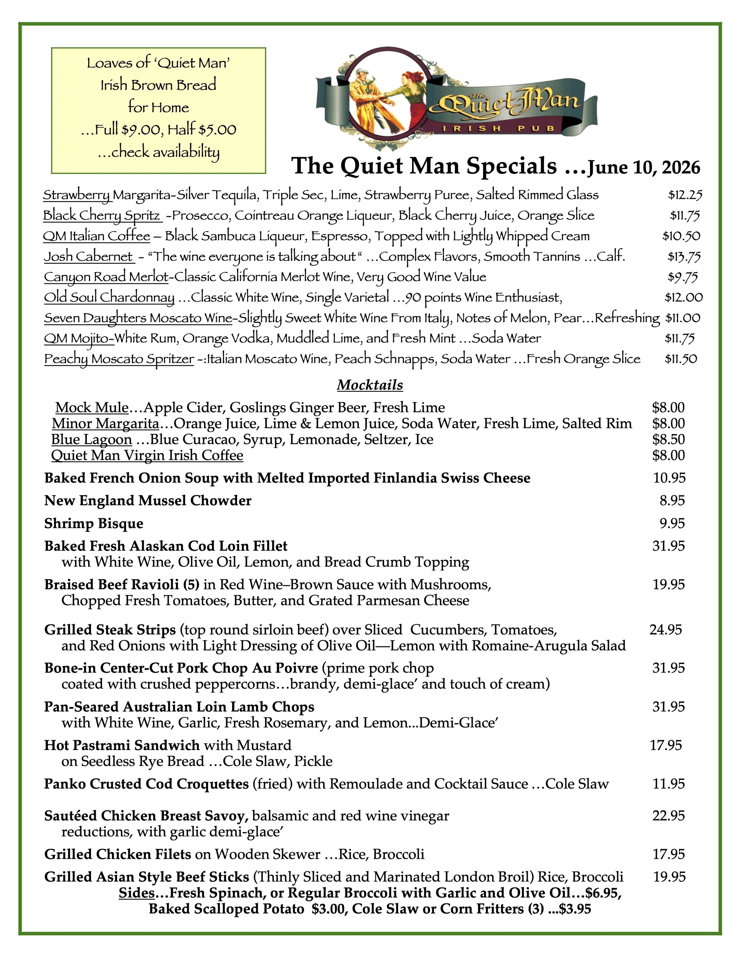 Daily Specials