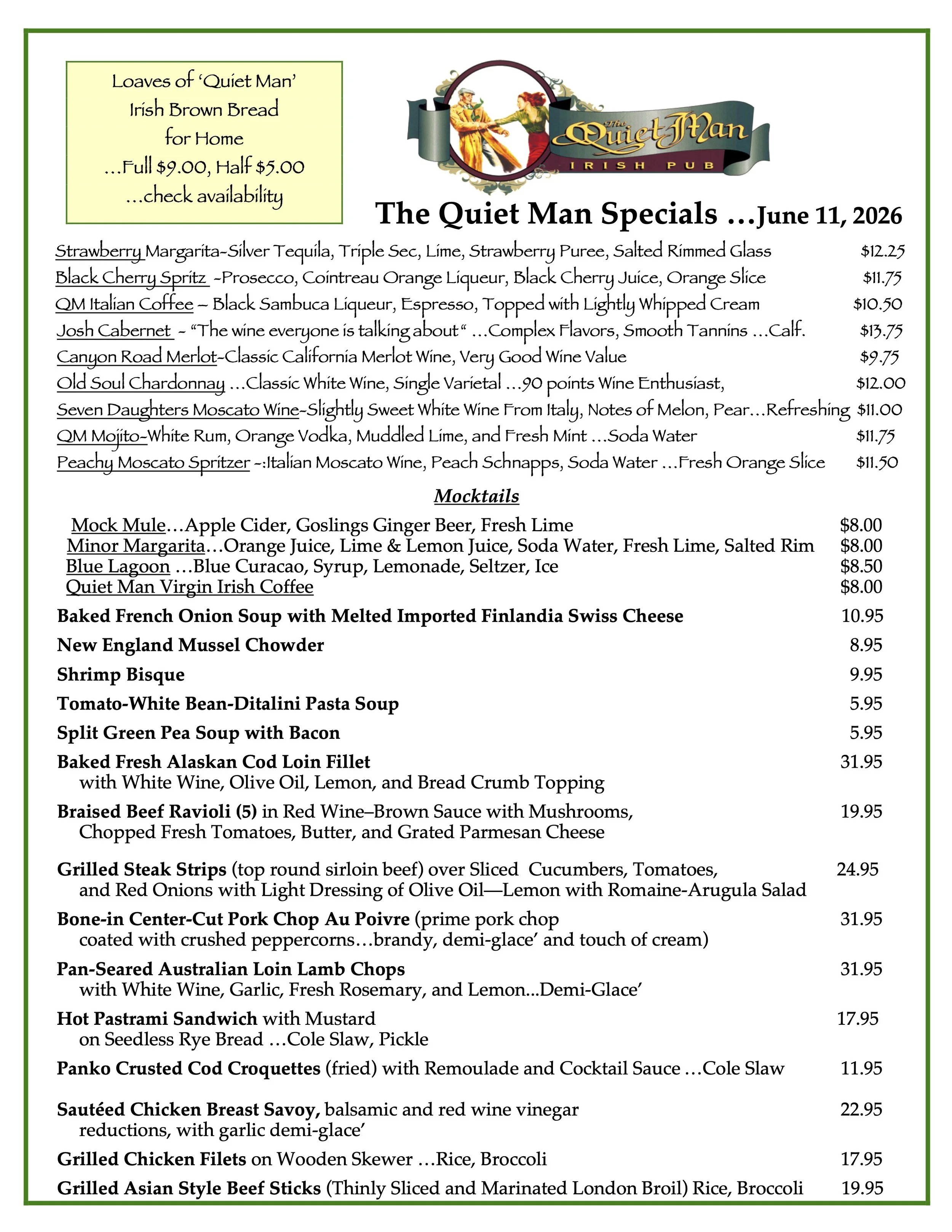 Daily Specials