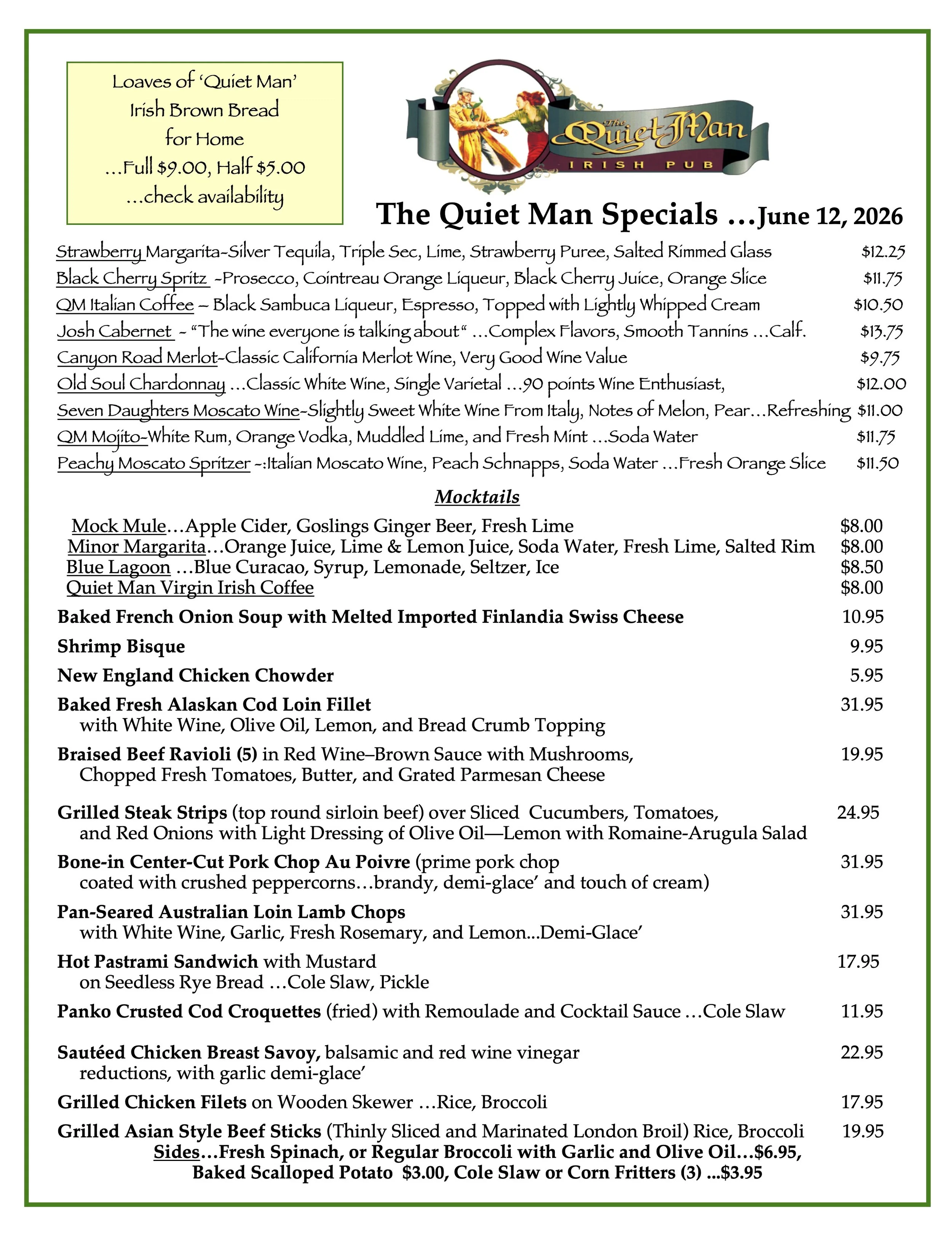 Daily Specials
