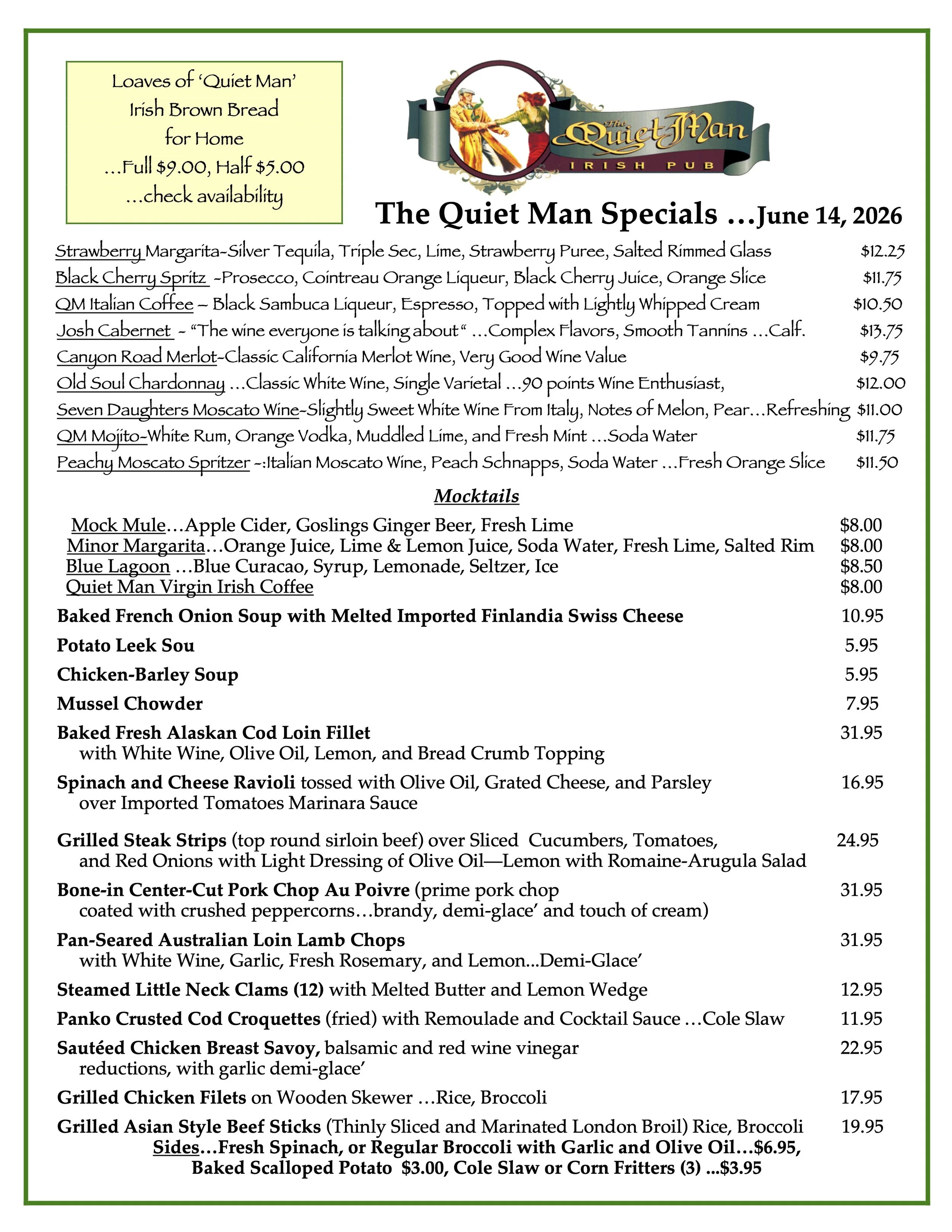 Daily Specials