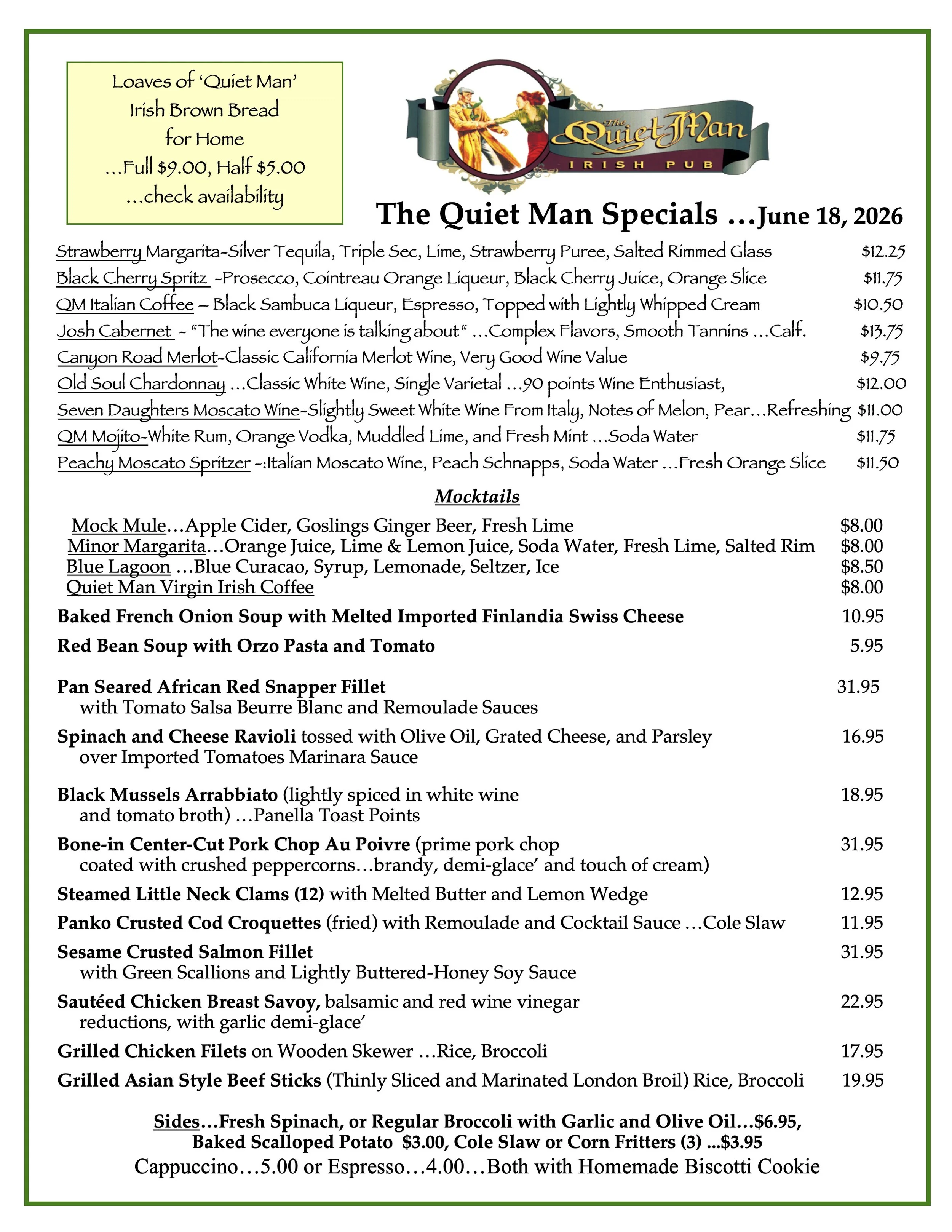 Daily Specials