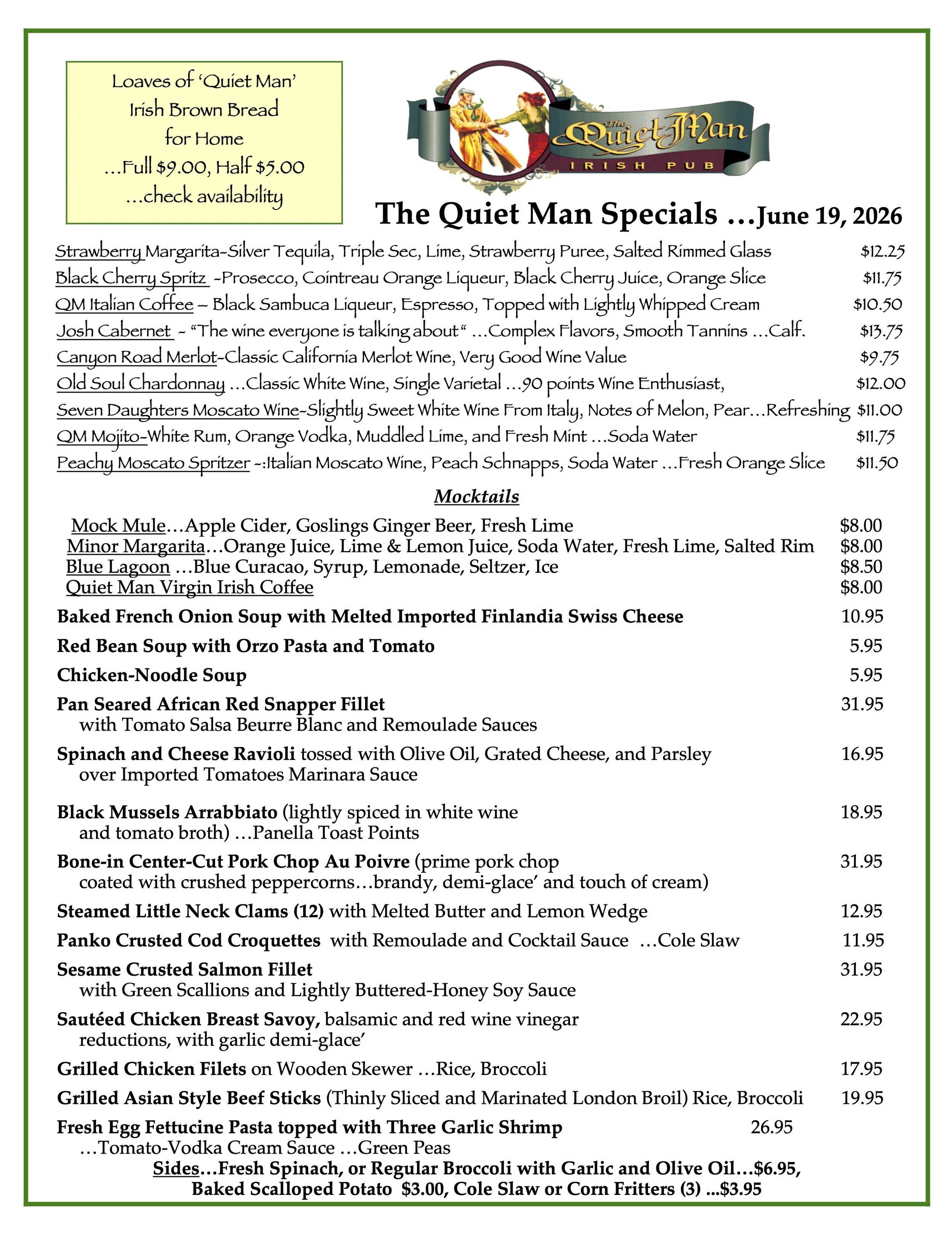 Daily Specials