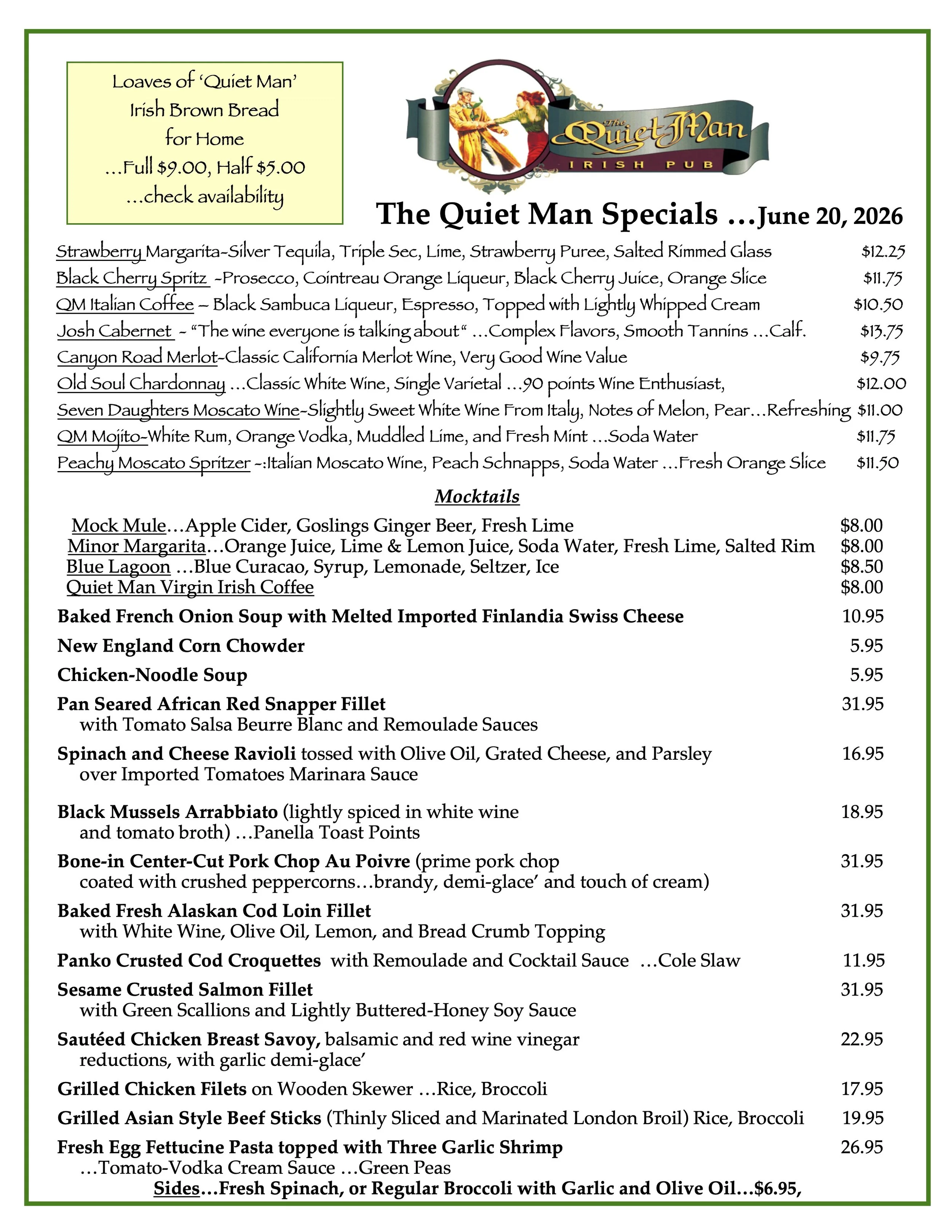Daily Specials