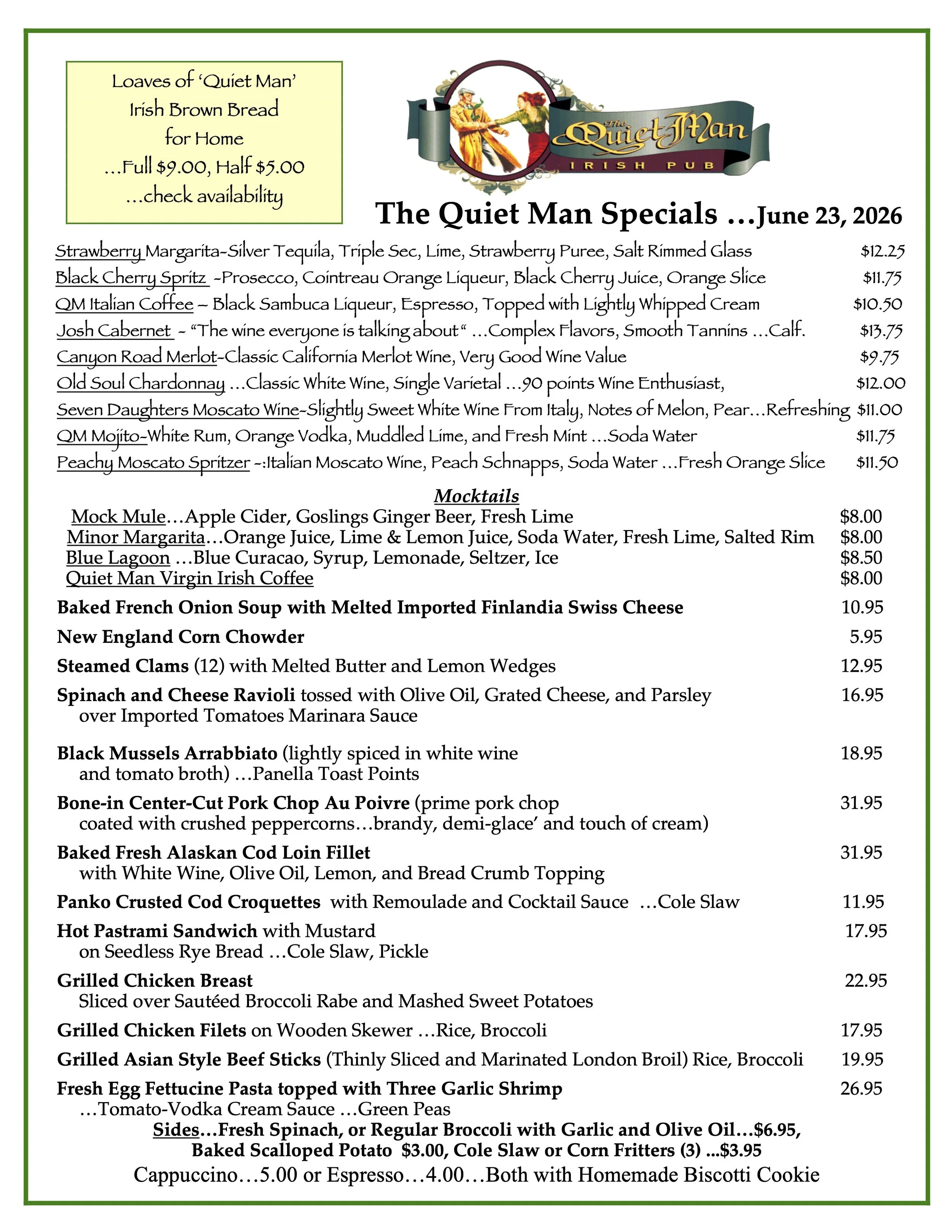 Daily Specials