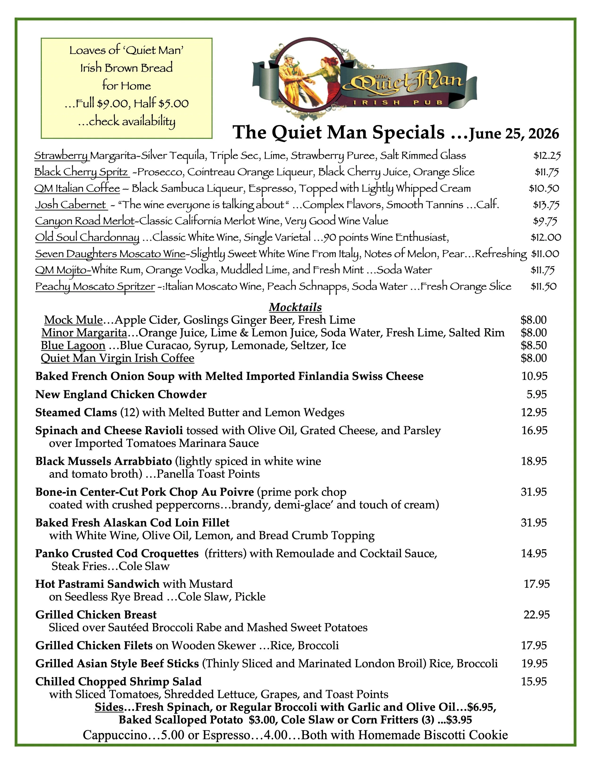Daily Specials