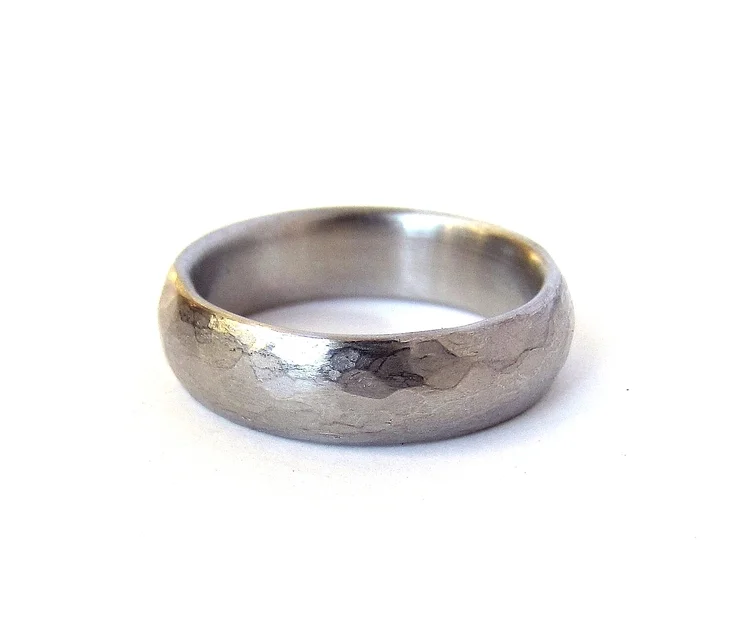 Hand Forged Platinum Wedding Band — Quercus Raleigh Custom Engagement Rings