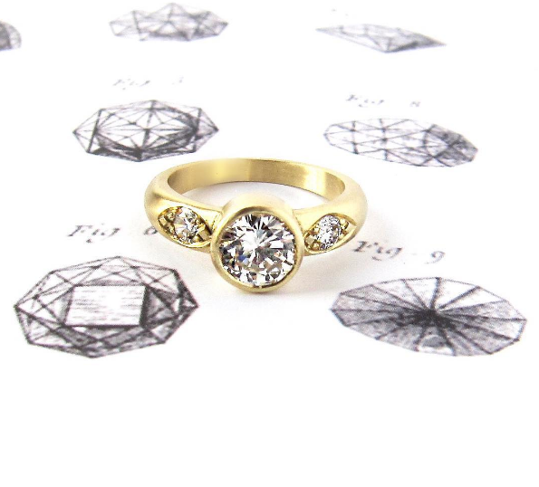 Custom 18k Gold and Diamond Ring