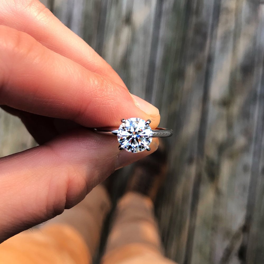 Waarneembaar Subjectief combinatie Classic Diamond and Platinum Engagement Ring — Quercus Raleigh Custom Engagement  Rings