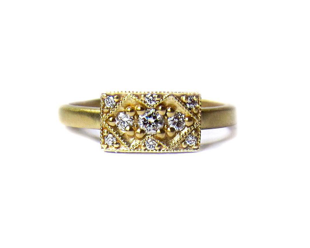 Loyal.e Paris 18kt Yellow Gold Diamond Pinky Ring In 金色