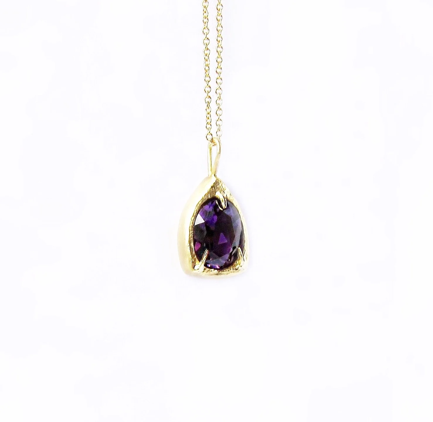 Amethyst necklace gold chain Clearance