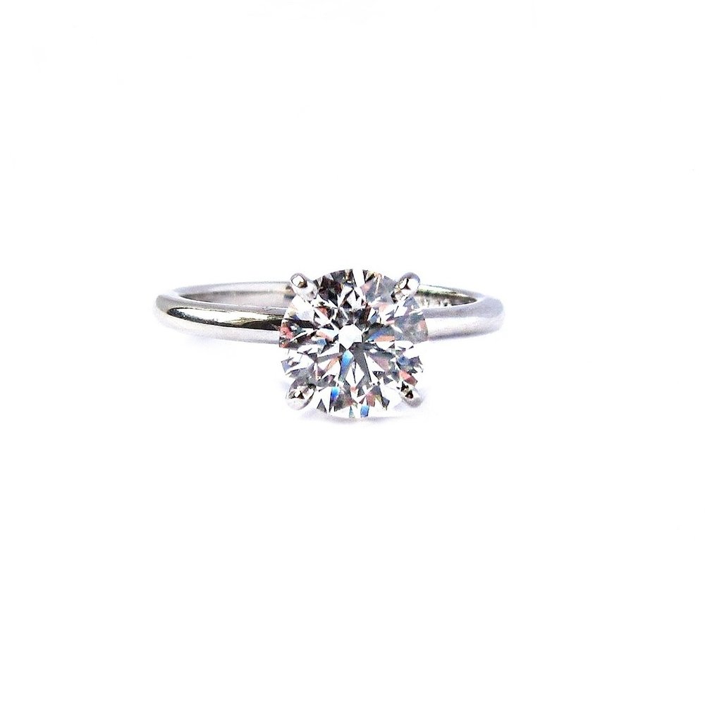 Fonetiek Medaille kaart Classic Diamond and Platinum Engagement Ring — Quercus Raleigh Custom  Engagement Rings