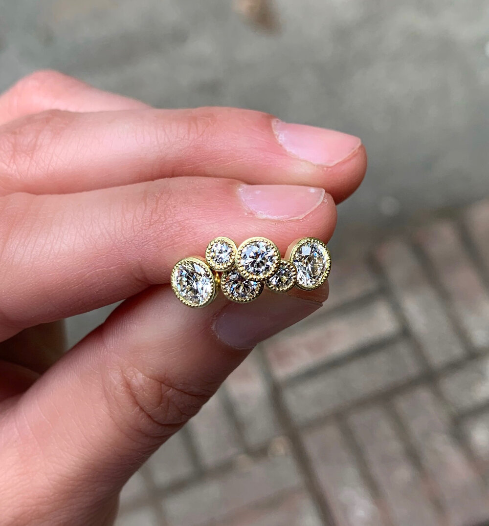 diamond stud earrings