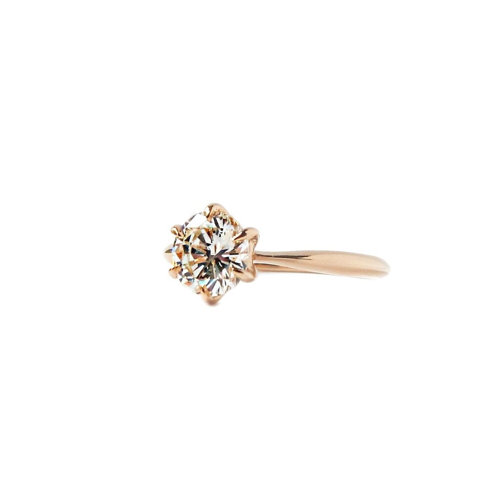 Rose Gold Diamond Engagement Ring — Quercus Raleigh Custom