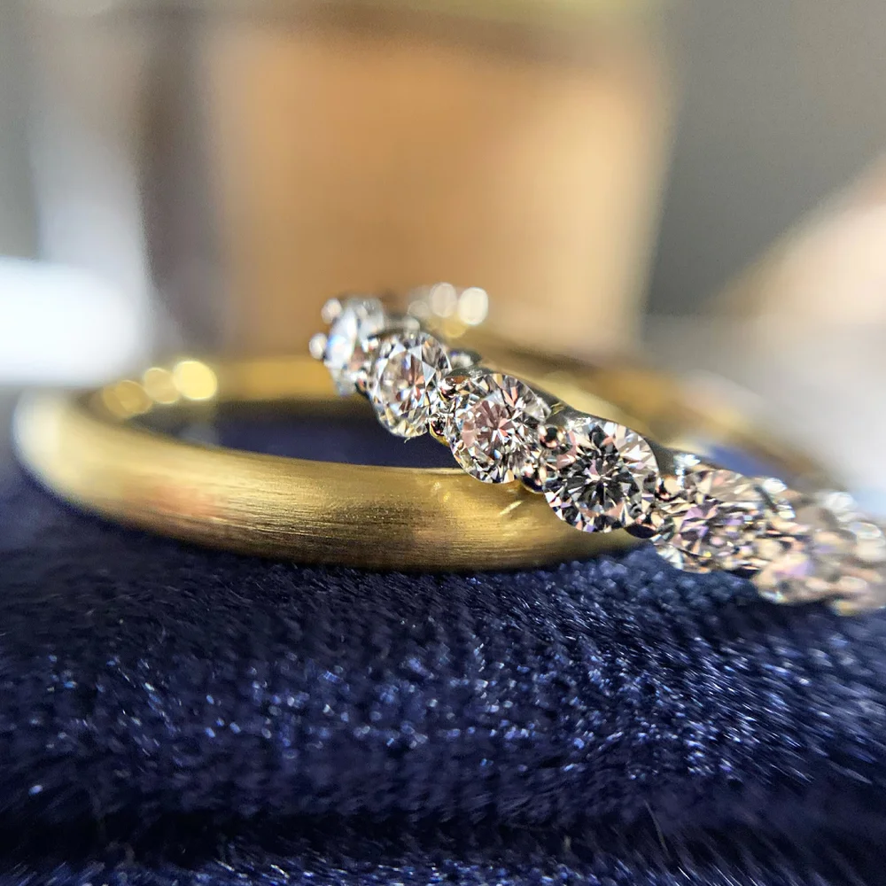 3/4 Carat Platinum Diamond Wedding Band — Quercus Raleigh Custom  Engagement Rings