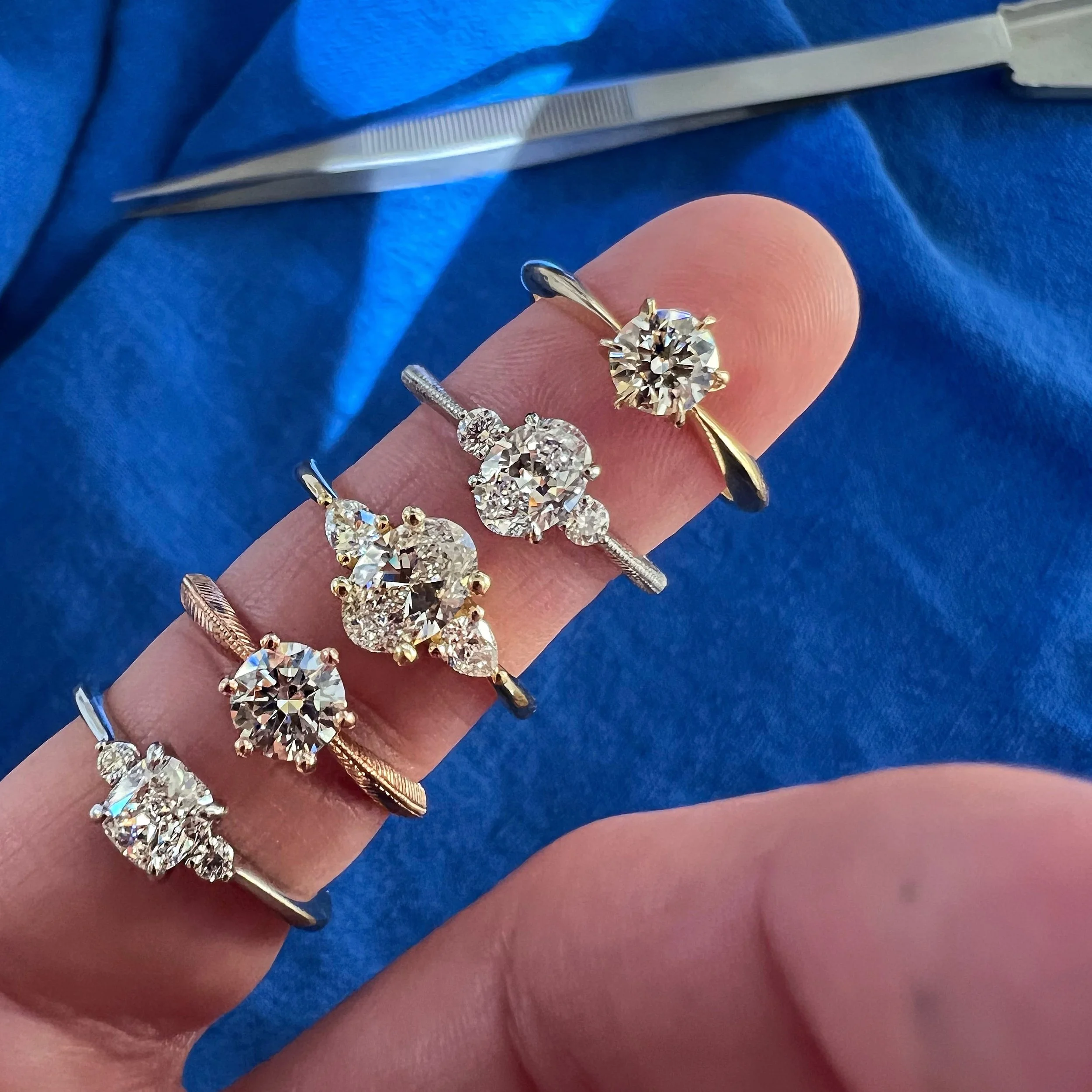 Cushion Cut Diamond Engagement Ring in Platinum — Quercus Raleigh Custom Engagement Rings