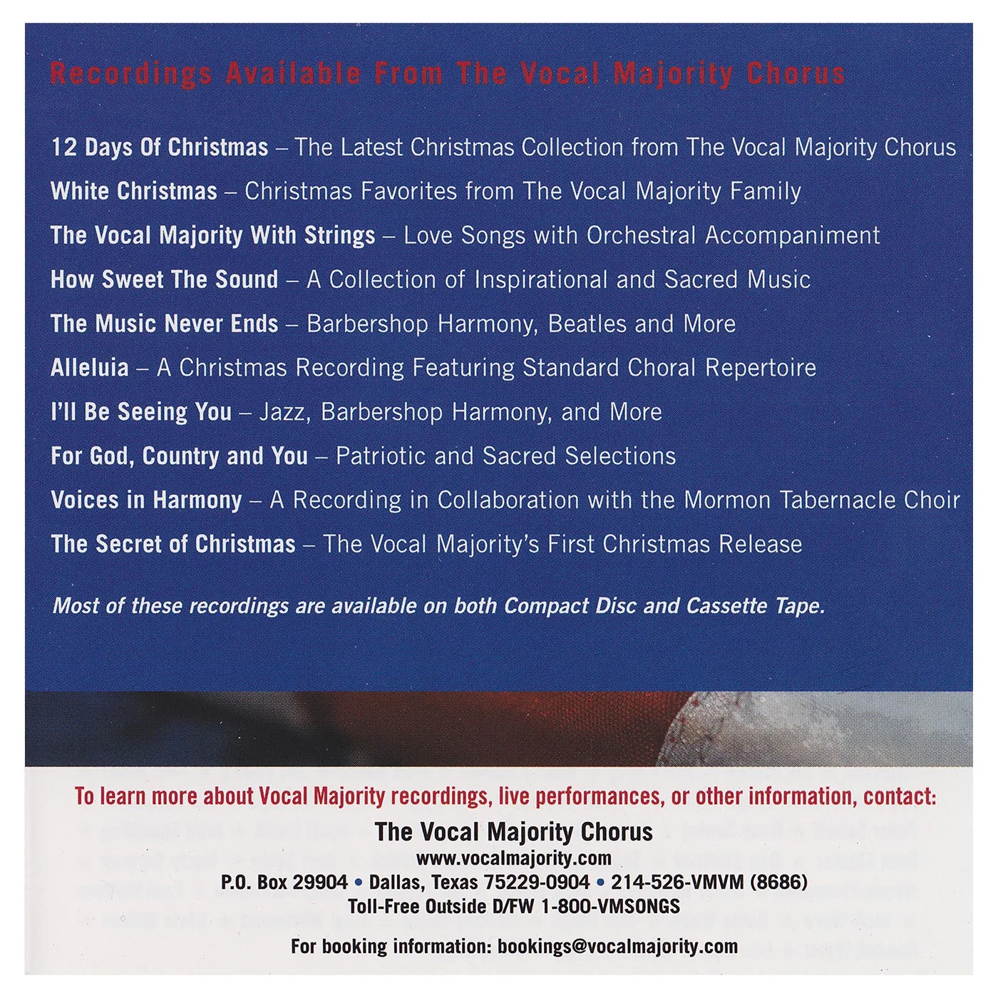 Booklet Inside Right Panel: Freedom's Song