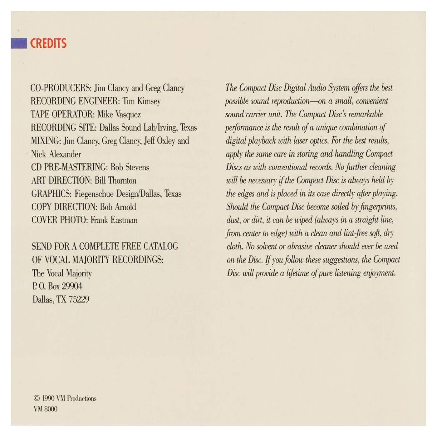 Booklet Outside Back Panel: I'll Be Seeing You