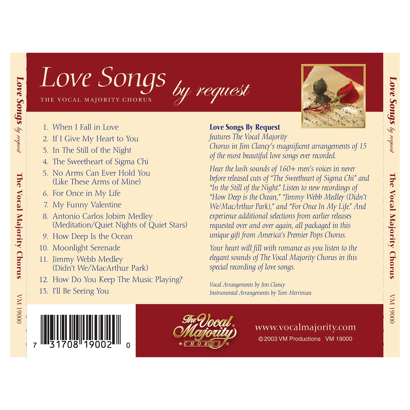 Tray Card Outside: Love Songs By Request