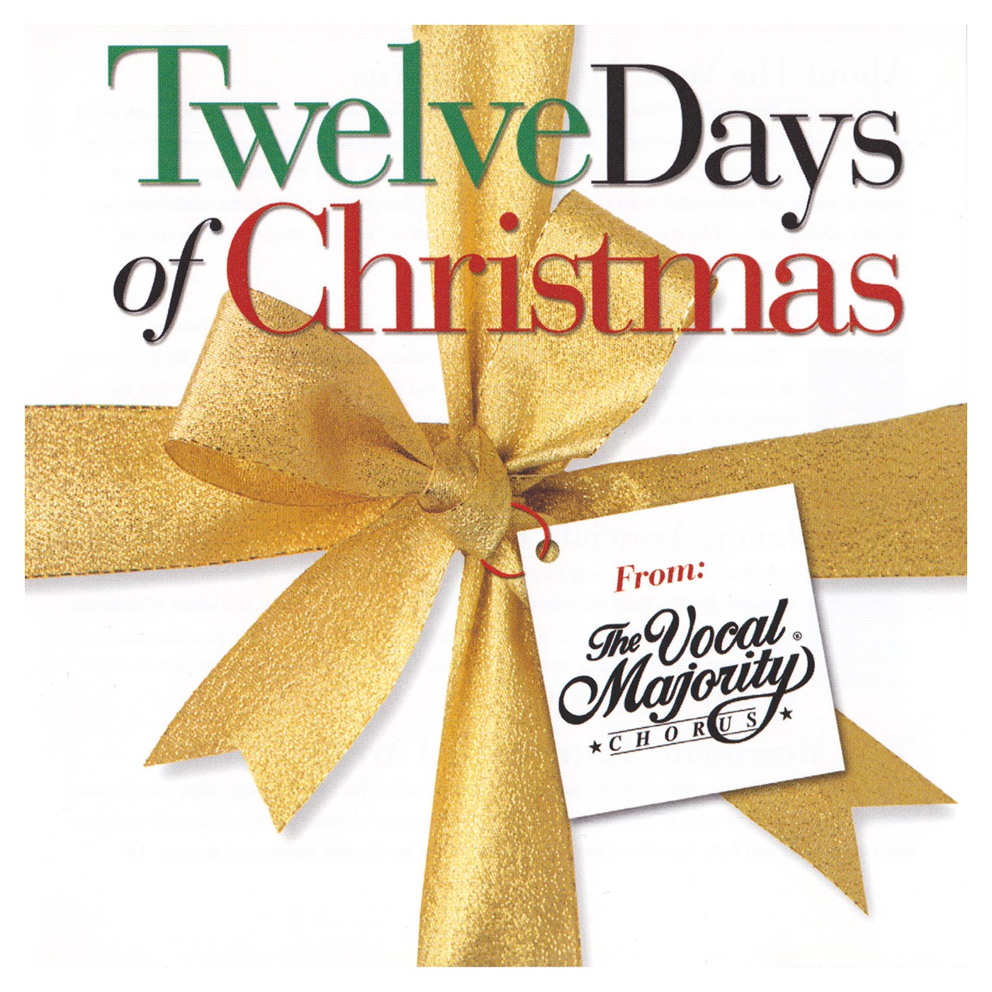 Booklet Front Cover: Twelve Days of Christmas