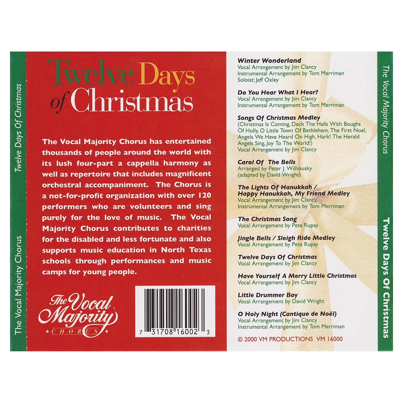 Tray Card: Twelve Days of Christmas