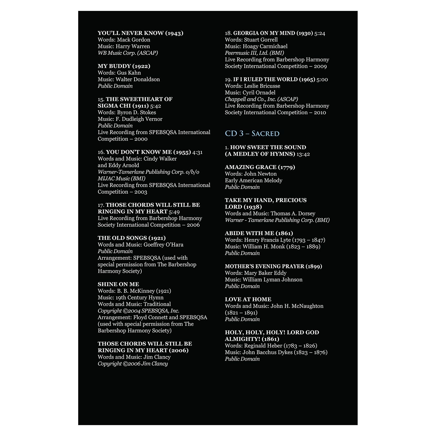The Jim Clancy Collection Vocal Majority Pure Harmony