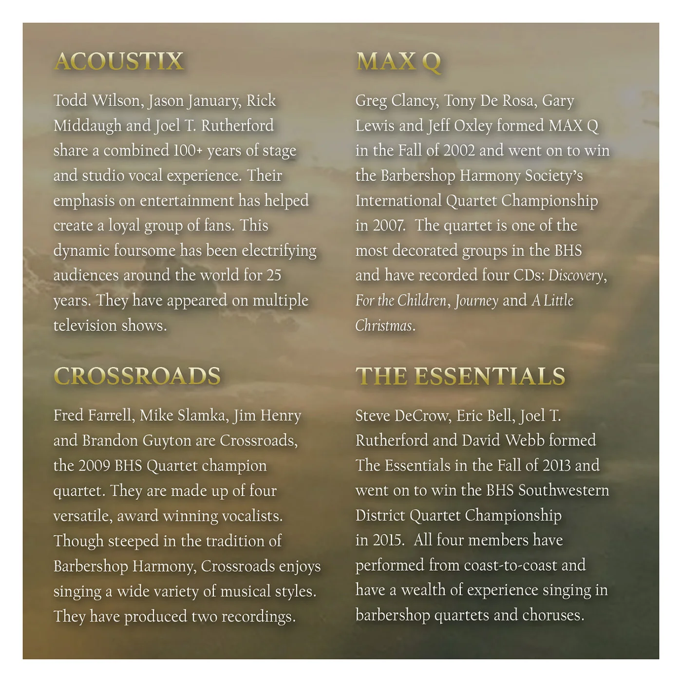 Booklet Inside Panel 4 of 4: Then Sings My Soul