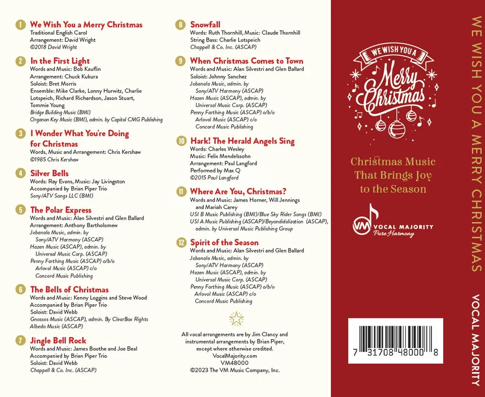 We Wish You a Merry Christmas — Vocal Majority Pure Harmony