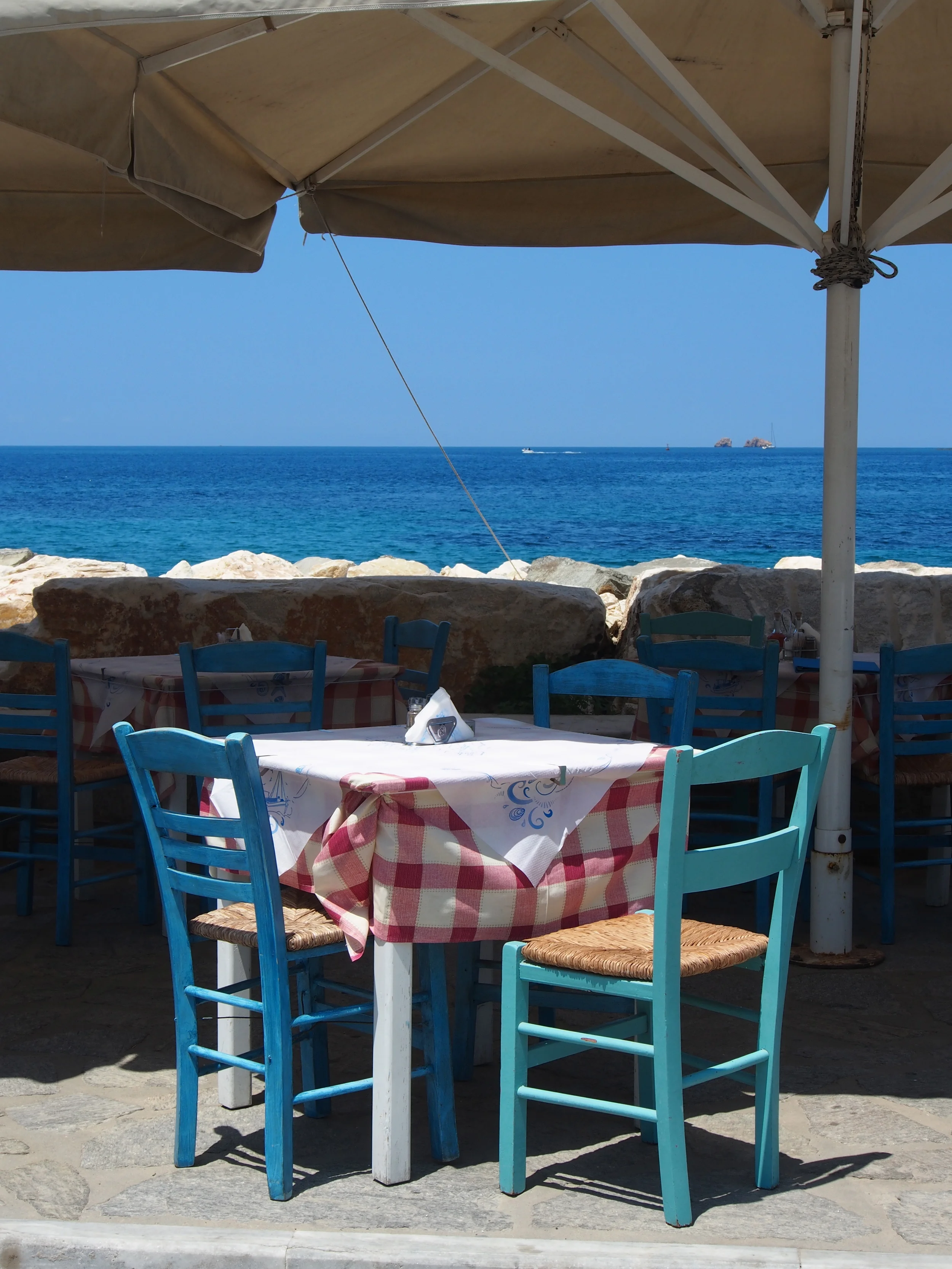 Seaside view at Taverna Mira