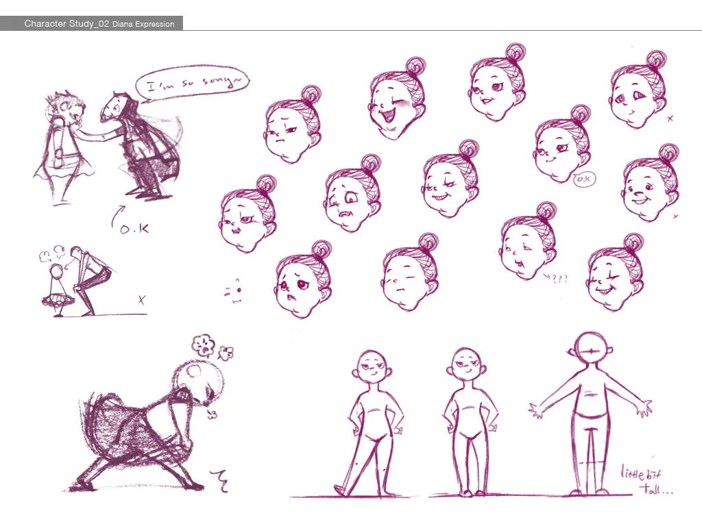 "Diana & Helen," Character concept