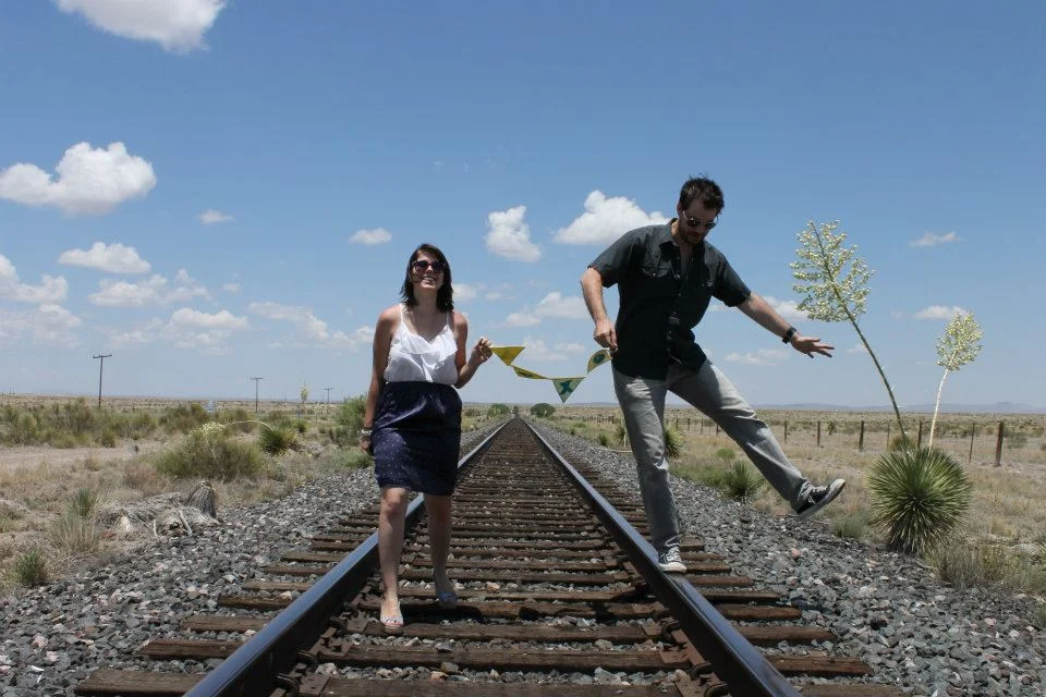 Our one-year anniversary photo in Marfa, Texas